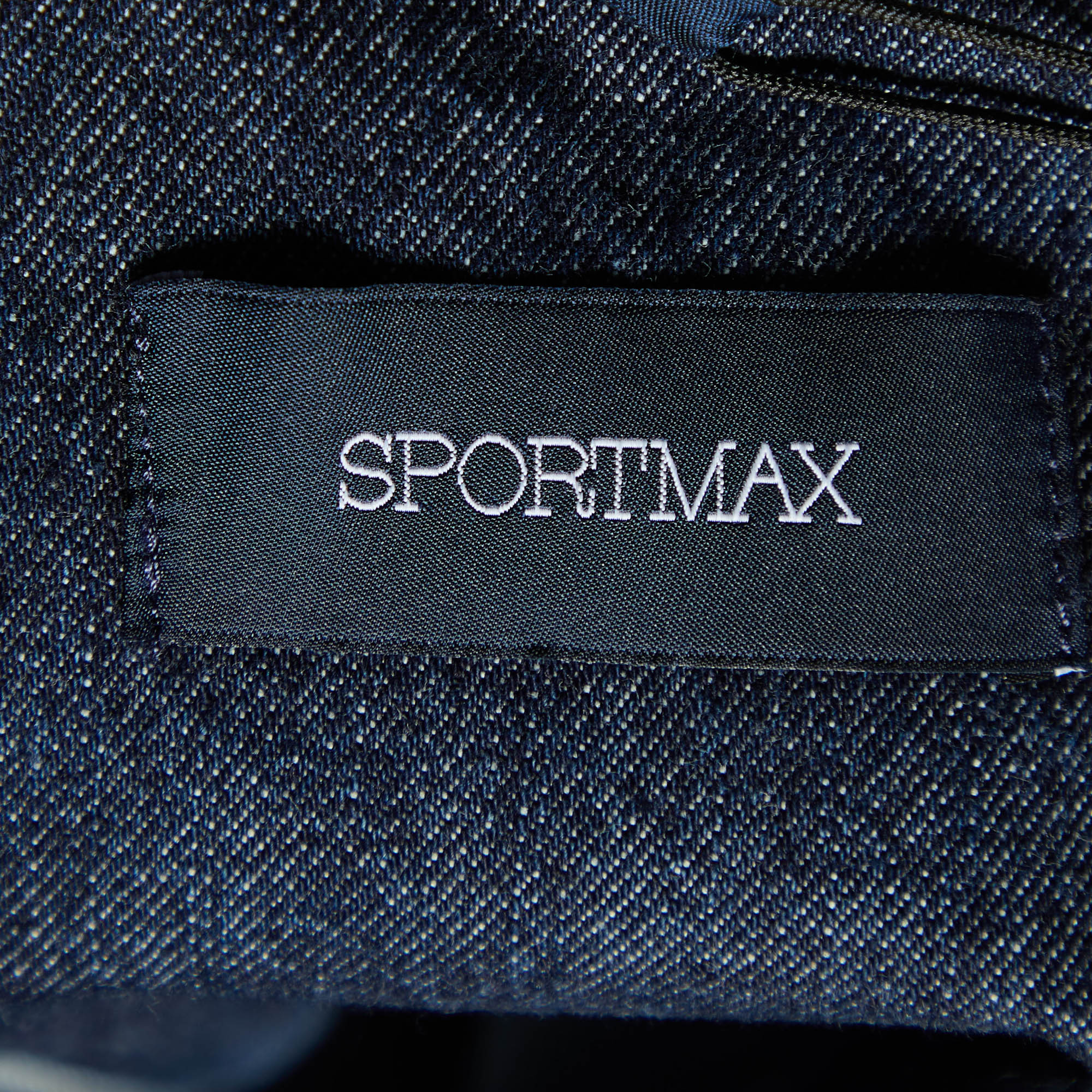 Sportmax Navy Blue Denim Panaro Mini Shirt Dress L