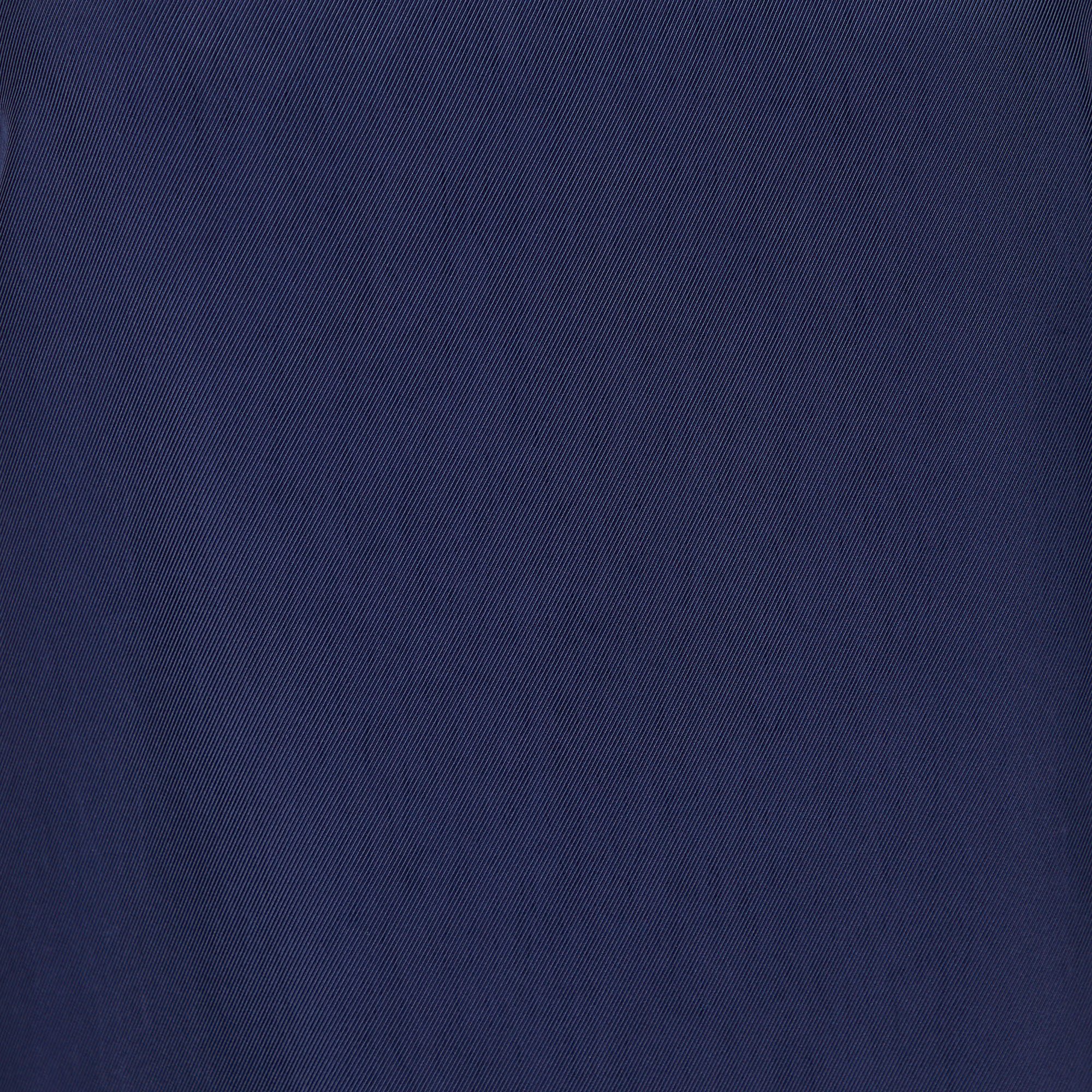 Sportmax Navy Blue Twill & Jersey Bow Detail Mini Dress M