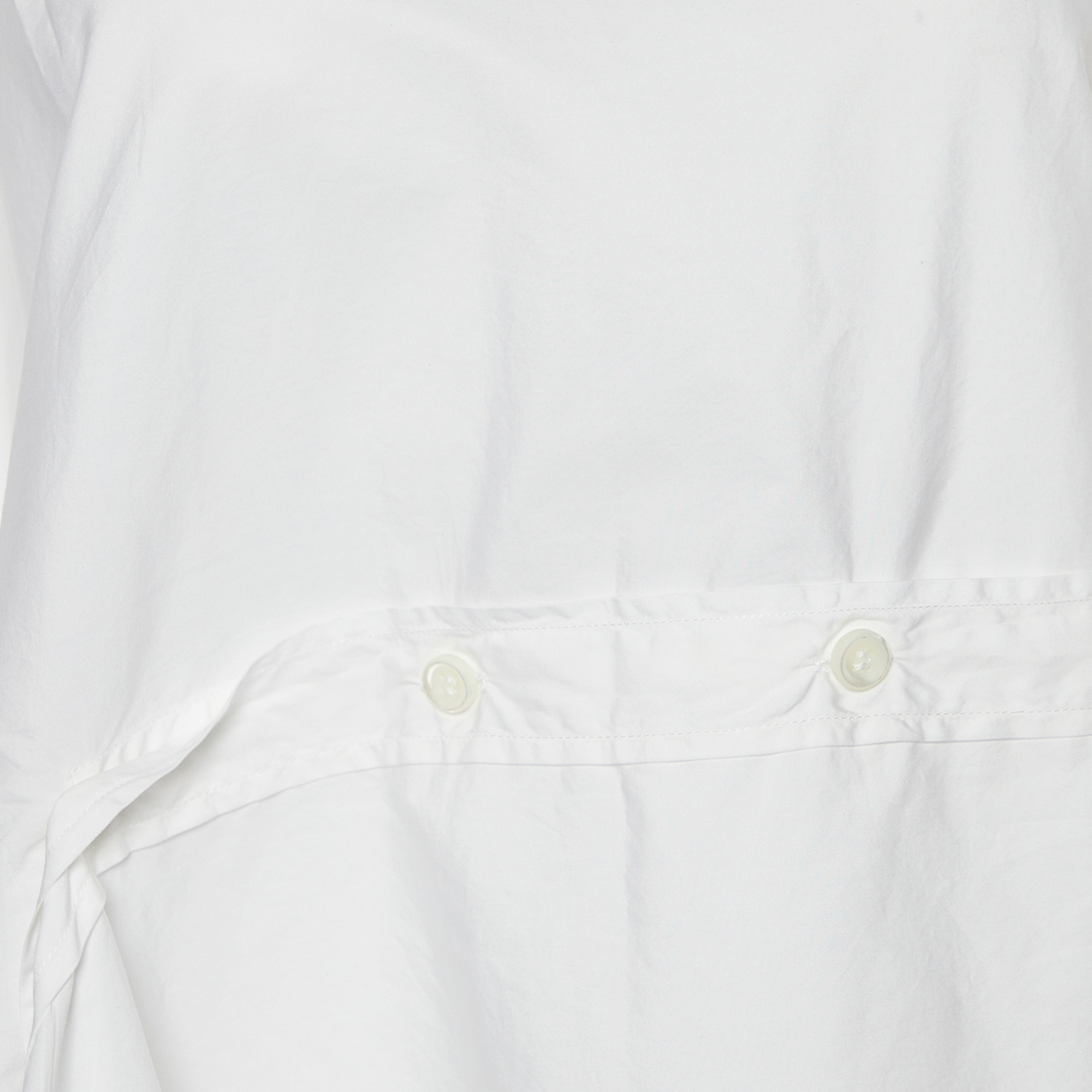 Sportmax White Cotton Asymmetric Blouse L