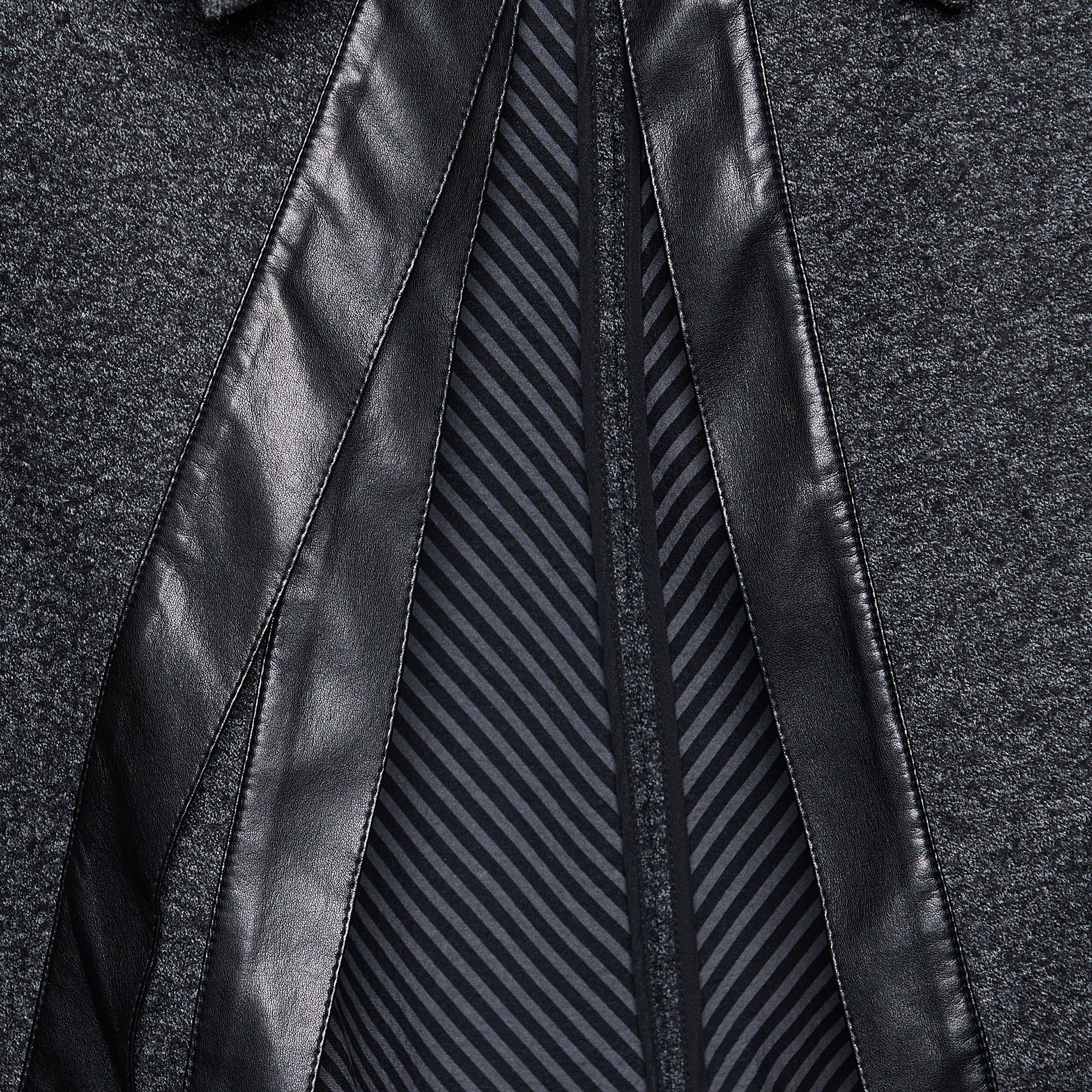 Sportmax Black Wool Layered Short Coat M
