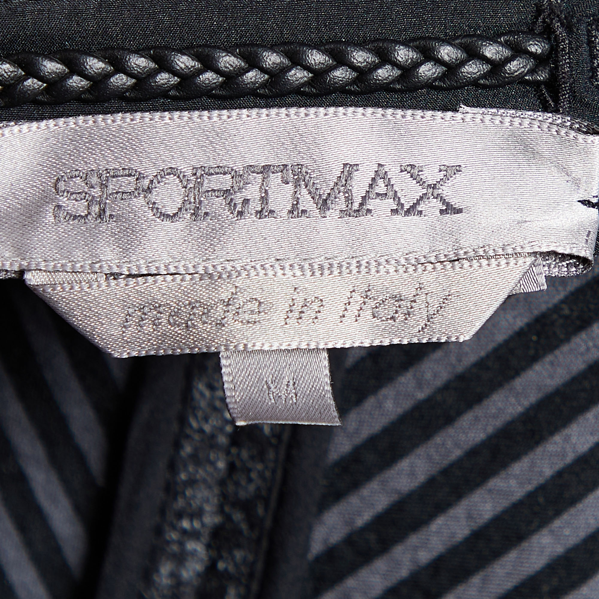 Sportmax Black Wool Layered Short Coat M