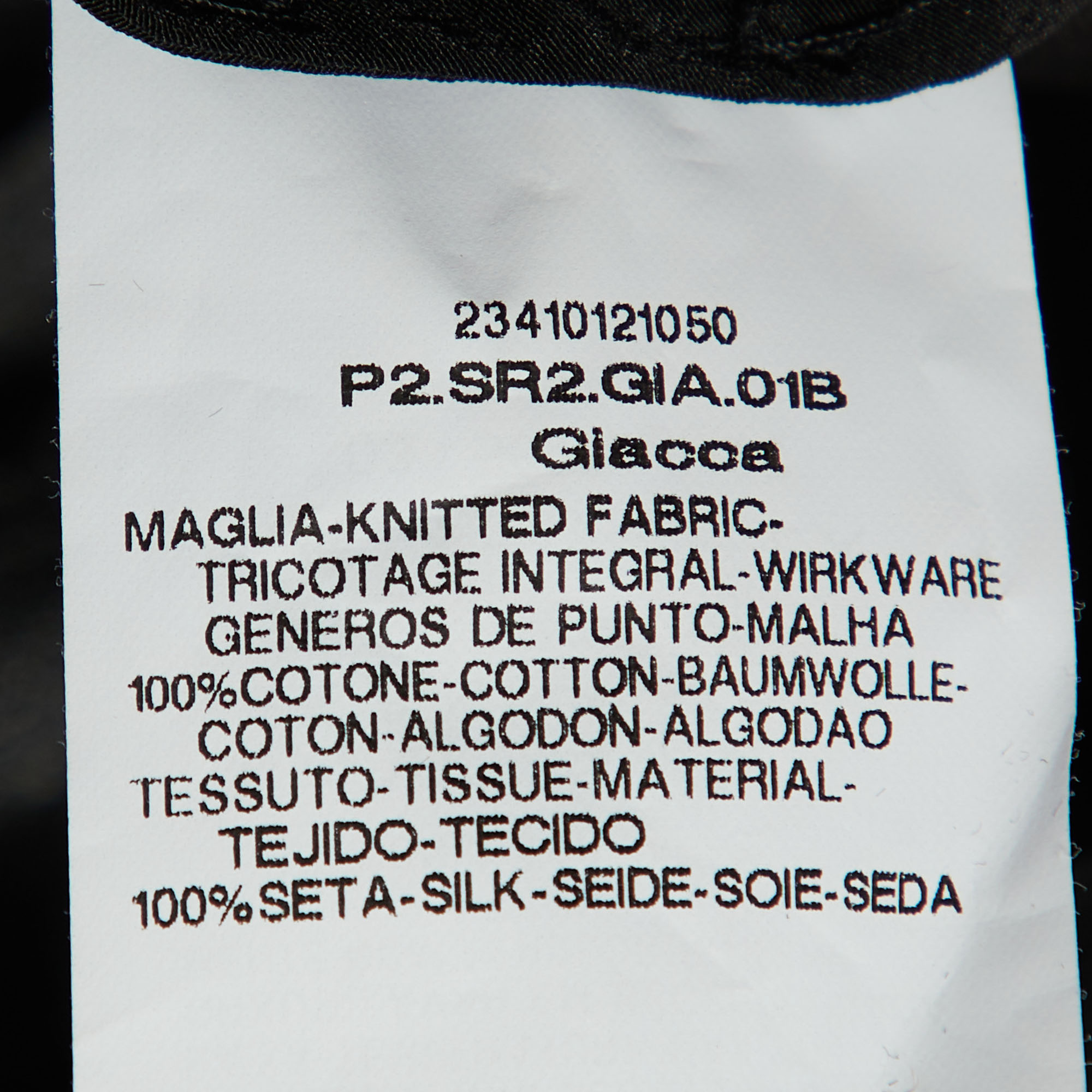 Sportmax Black Cotton Knit & Silk Cropped Shrug M