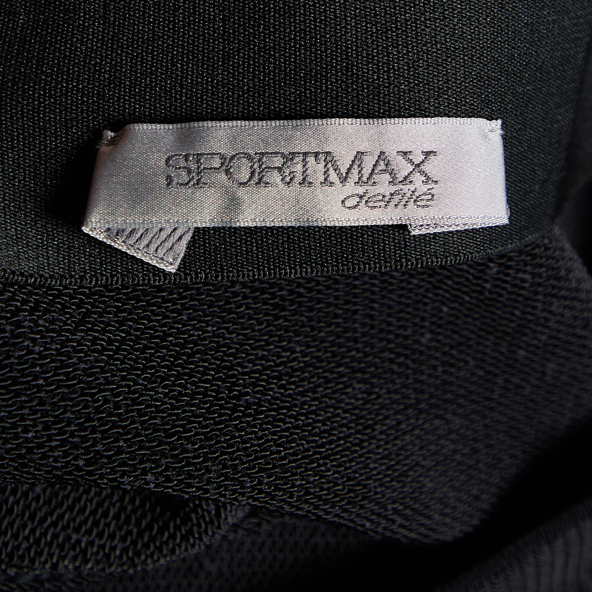 Sportmax Black Cotton Blend Knit Midi Skirt M