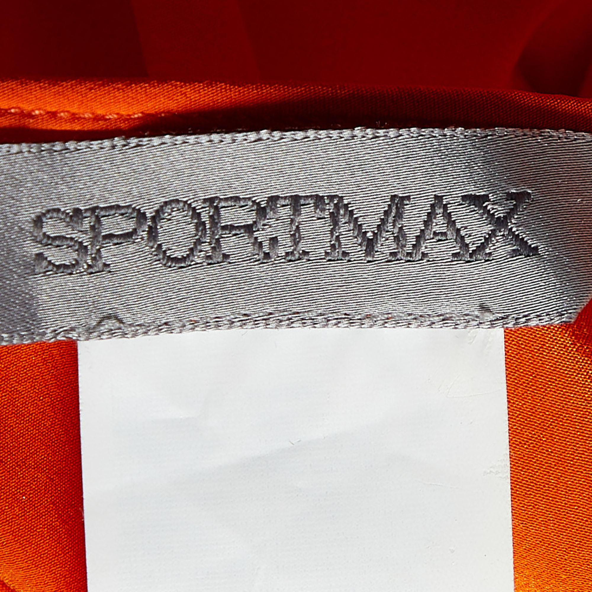 Sportmax Orange Crepe Silk Sleeveless Top S