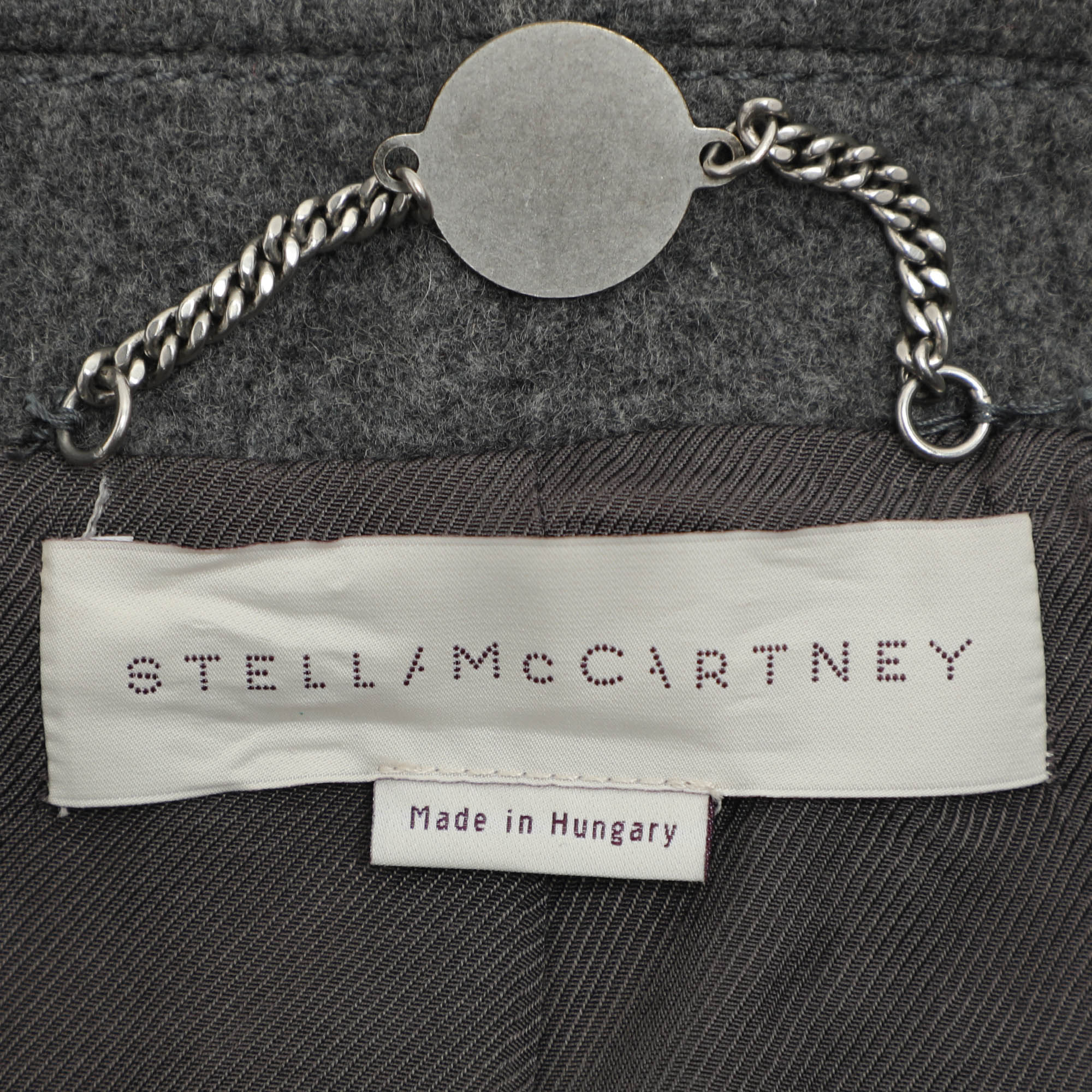 Stella McCartney Grey Wool Felicity Short Coat S