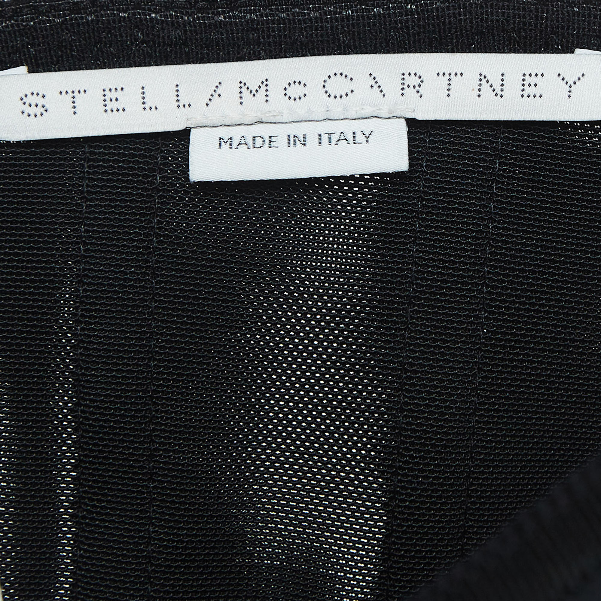 Stella McCartney Black Silk Pleated Sheer Corset Gown M