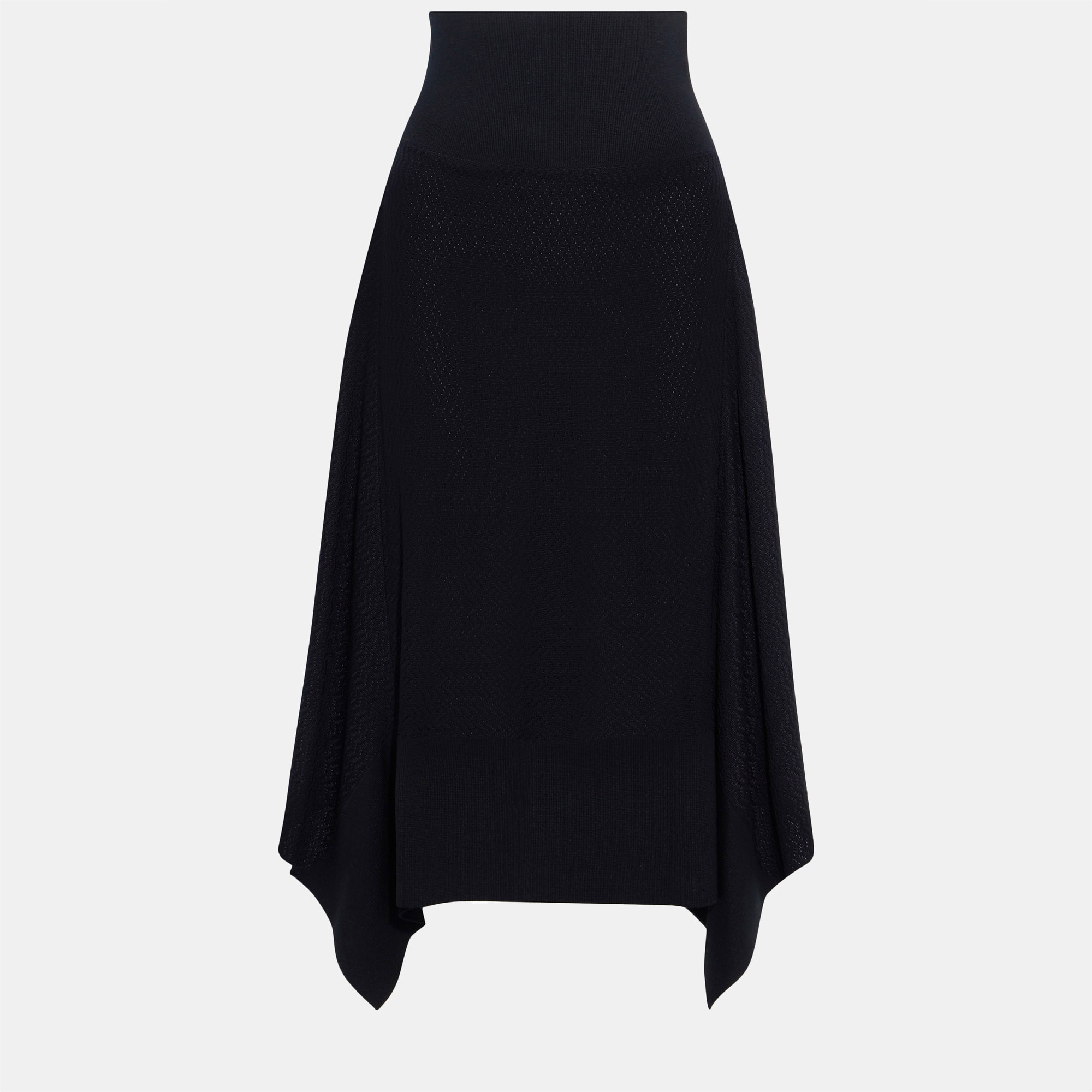 Stella mccartney black patterned midi skirt m (it 42)