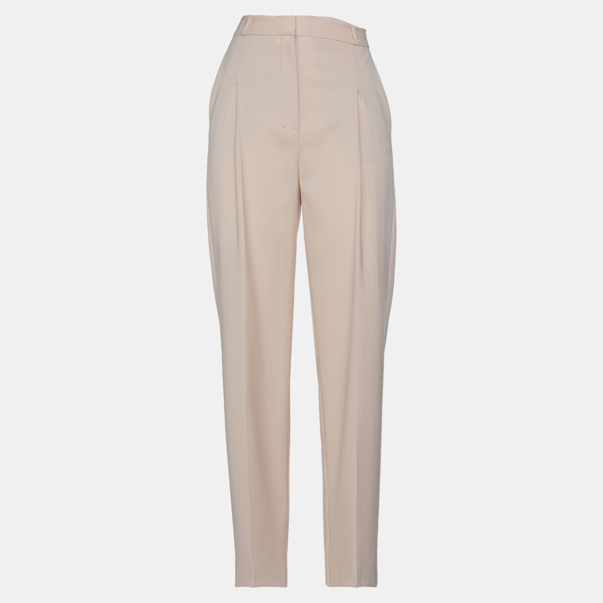 Stella mccartney beige wool wide-leg pants s (it 40)