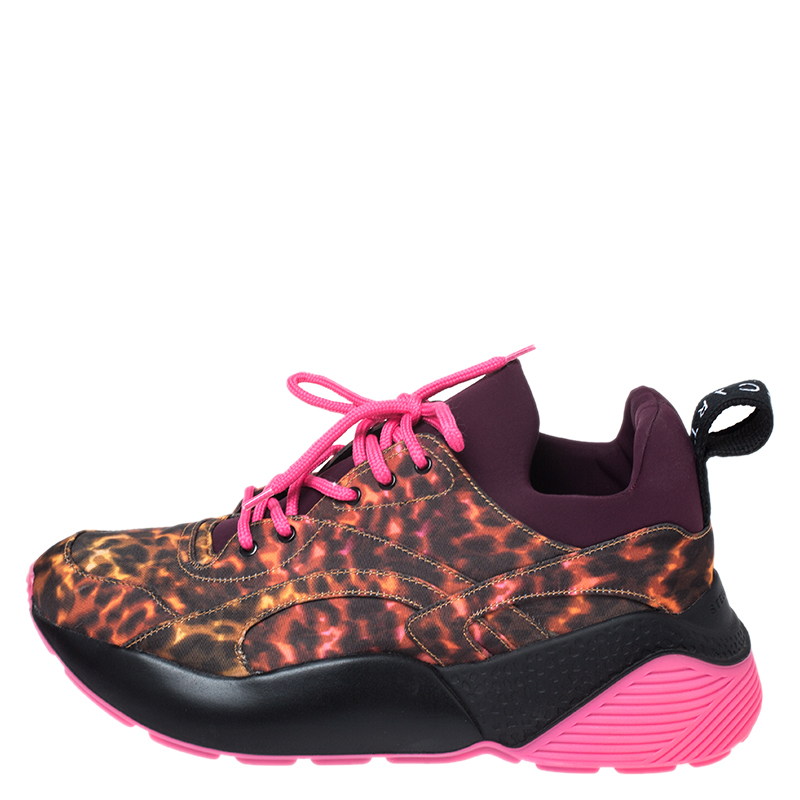 Stella McCartney Multicolor Leopard Print Fabric Eclypse Lace Up Sneakers Size
Stella McCartney Multicolor Leopard Print Fabric Eclypse Lace Up Sneakers Size