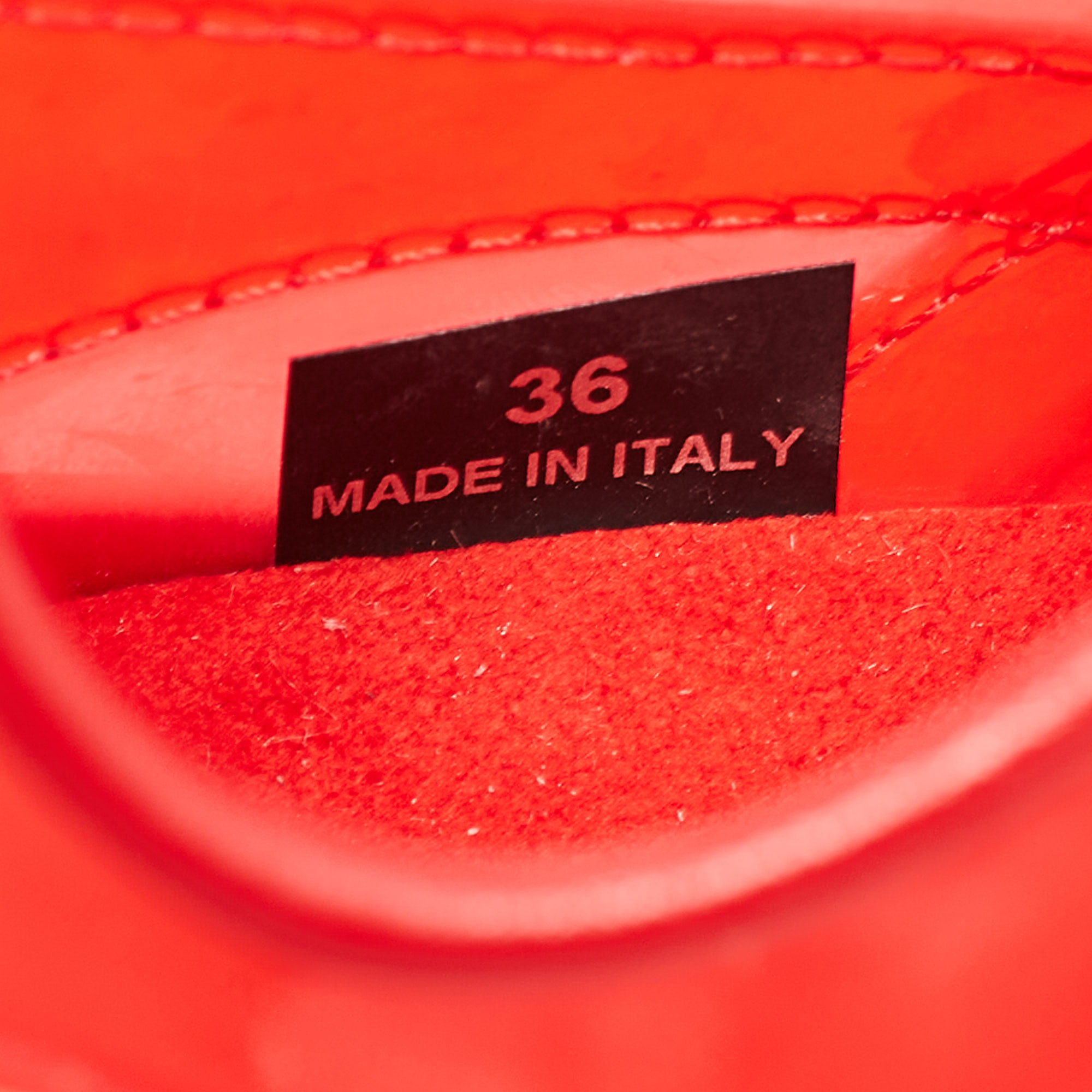 Stella McCartney Red PVC  Eclypse Low Top Sneakers Size 36