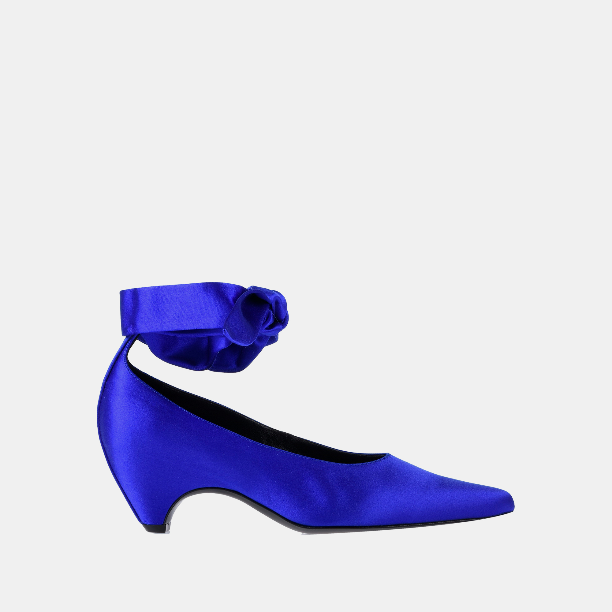 Stella mccartney blue satin ankle strap pumps size 37.5