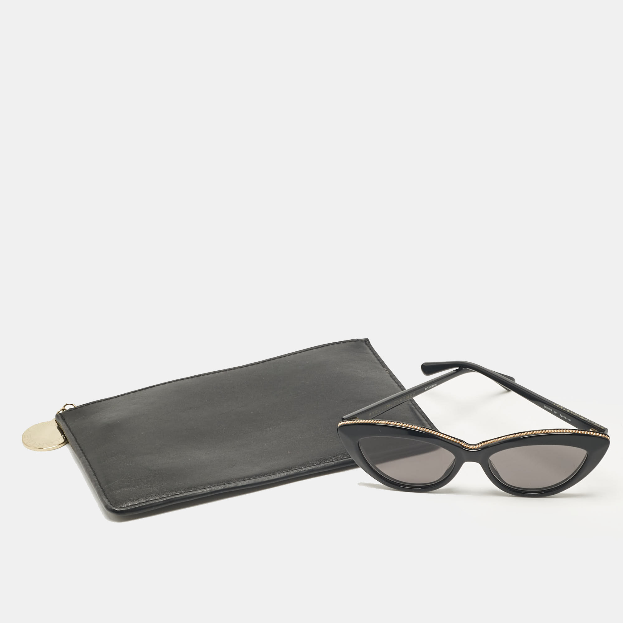 Stella McCartney Black Falabella Cateye Sunglasses