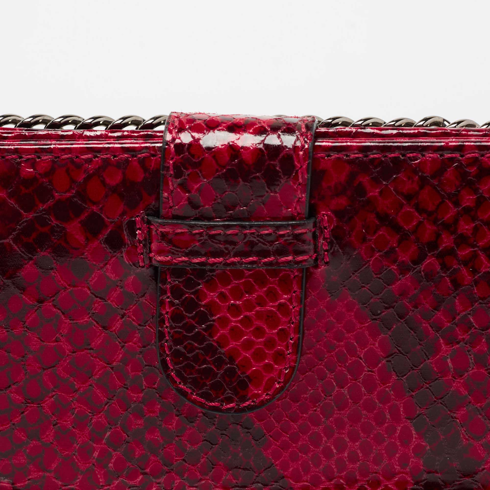 Stella McCartney Red Faux Python Leather Falabella IPad 2 Case Holder