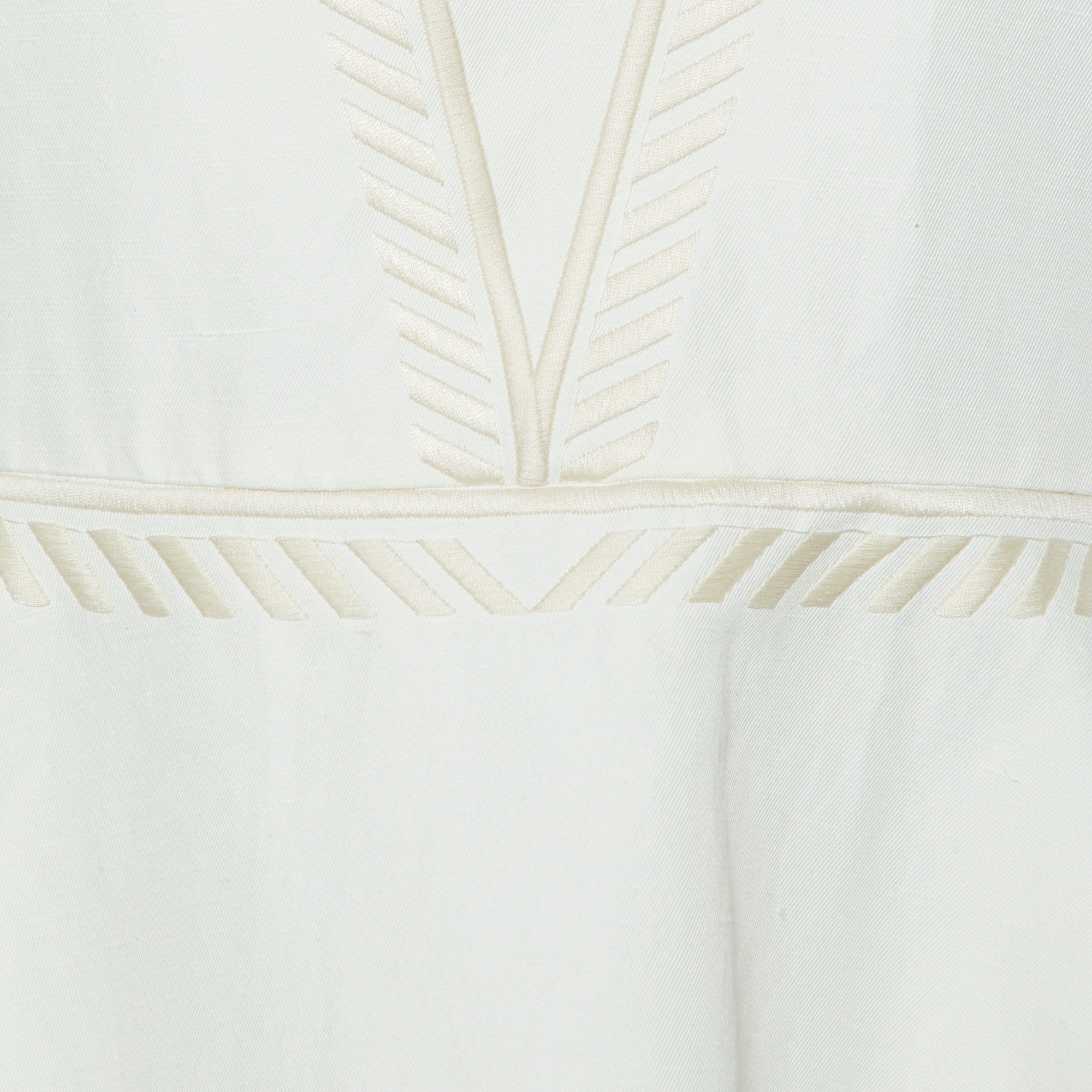 Stella McCartney Off White Embroidered Cotton Blend Tunic S