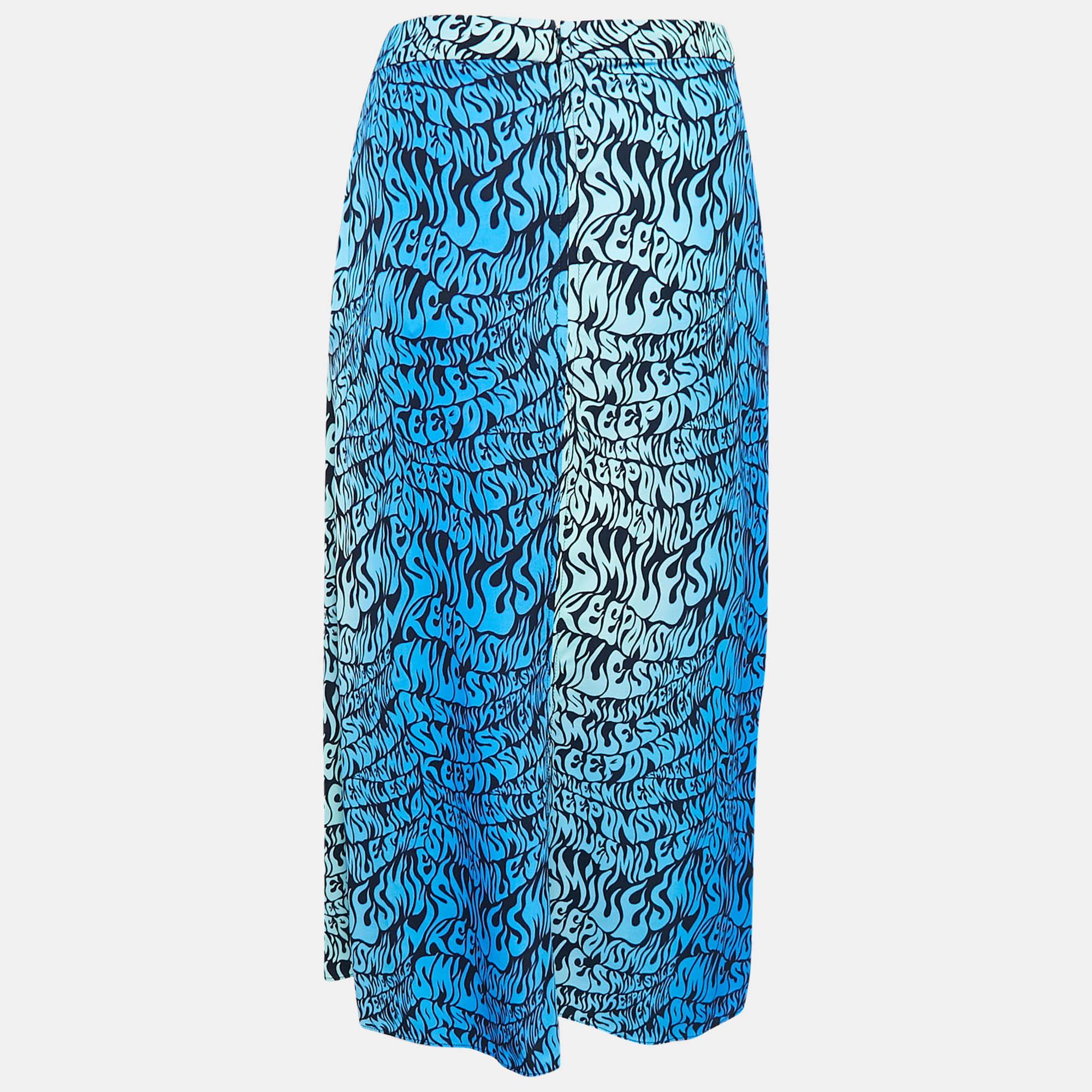 Stella McCartney Blue Printed Midi Skirt S