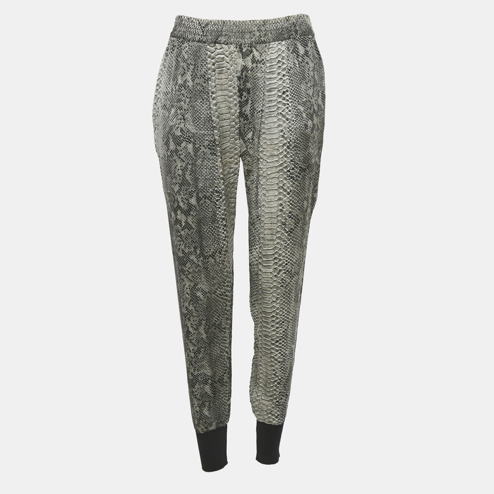 Snakeskin Print Silk Joggers M - Stella McCartney - Modalova