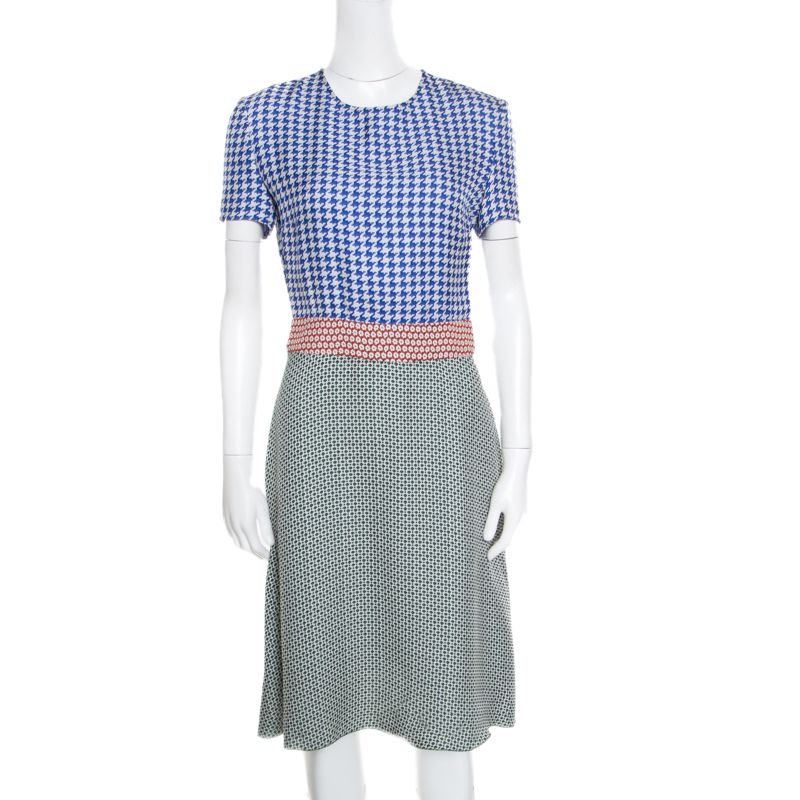 

Stella McCartney Multicolor Printed Crepe Short Sleeve Dress