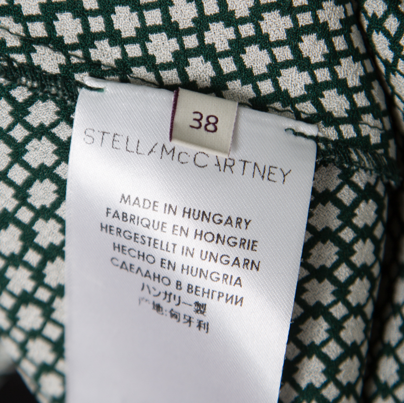 Stella McCartney Multicolor Printed Crepe Short Sleeve Dress S