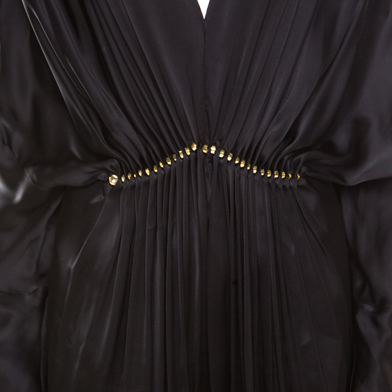 Stella McCartney Black Satin Embellished Morgane Aio Jumpsuit XS