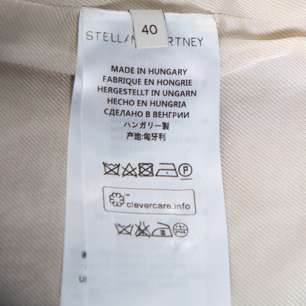 Stella McCartney Gold/White Paisley Brocade Mini Wrap Skirt S
