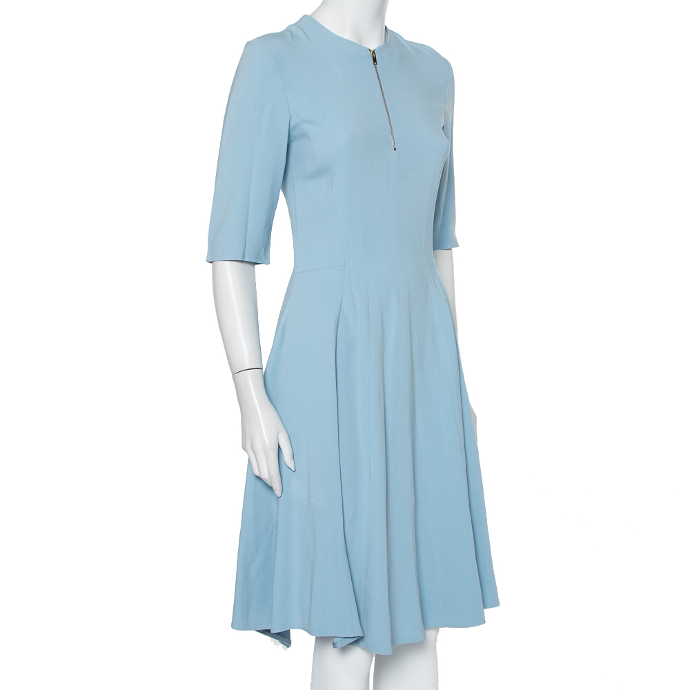 

Stella McCartney Powder Blue Crepe Paneled Midi Dress