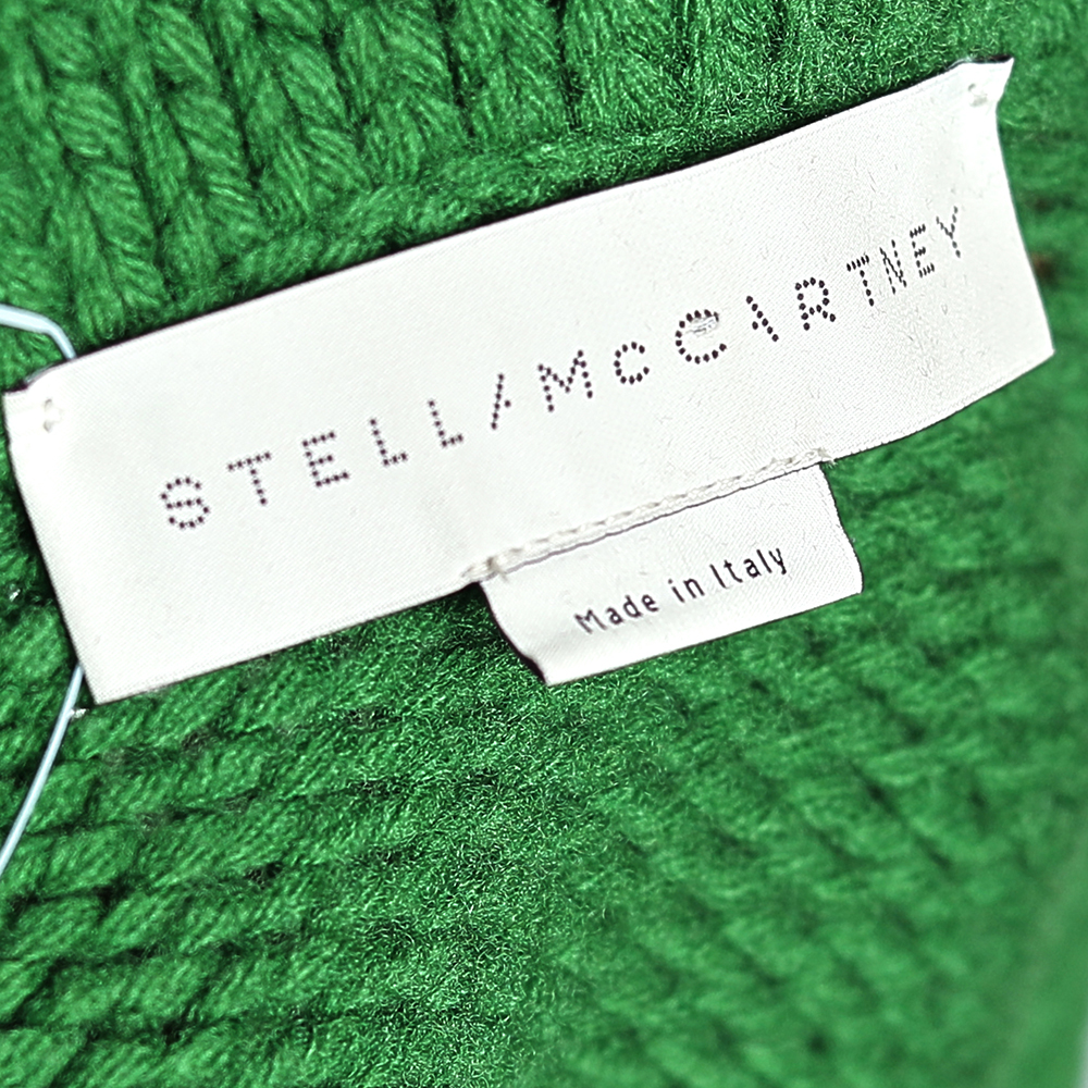 Stella McCartney Green Wool Knit Oversized Coat M