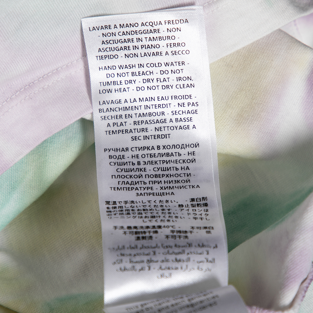 Stella McCartney Multicolored Tie-Dye Printed Cotton Short Sleeve T-Shirt S