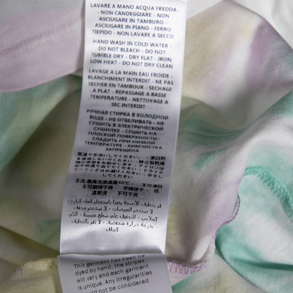 Stella McCartney Multicolored Tie-Dye Printed Cotton Short Sleeve T-Shirt S