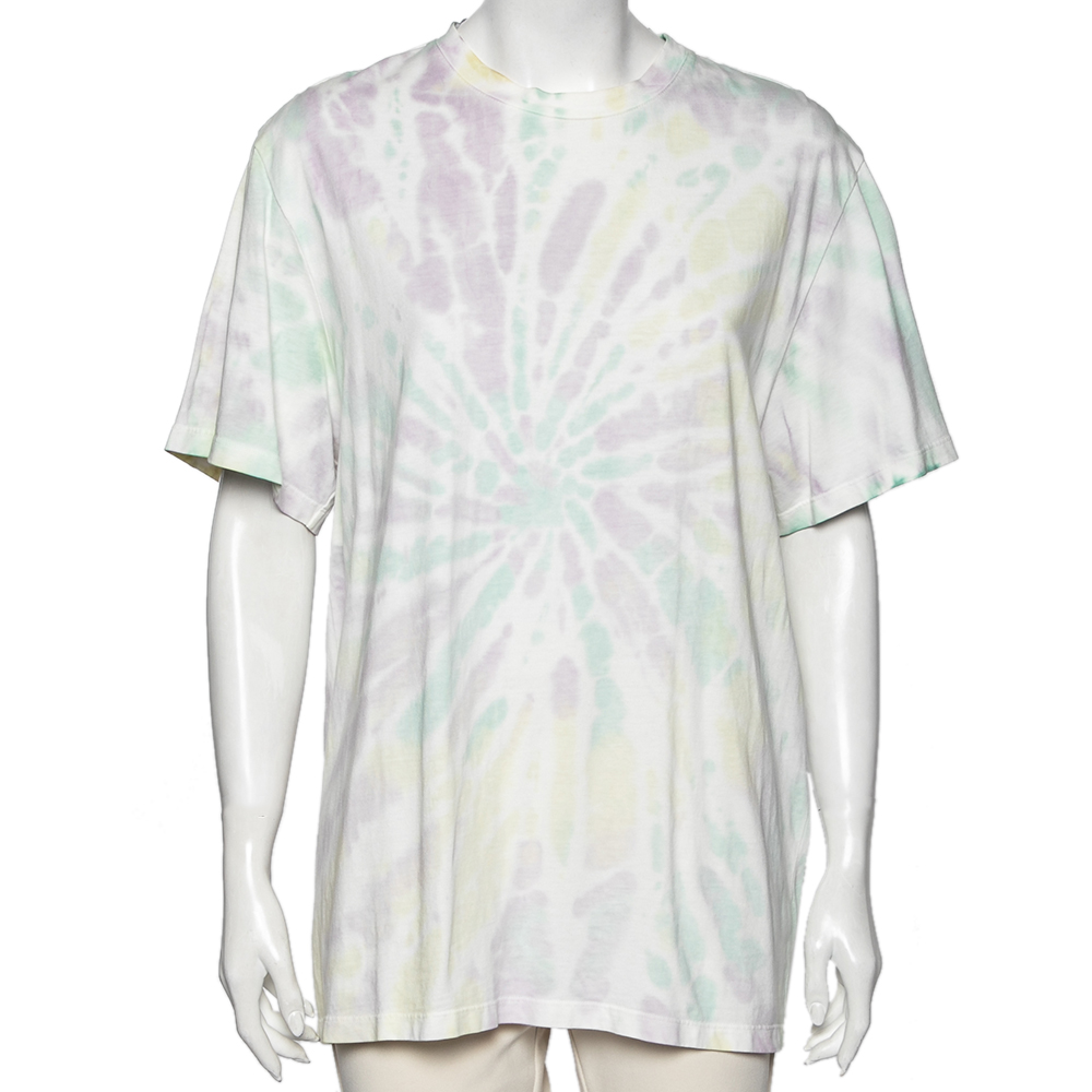 Stella mccartney multicolored tie-dye printed cotton short sleeve t-shirt s