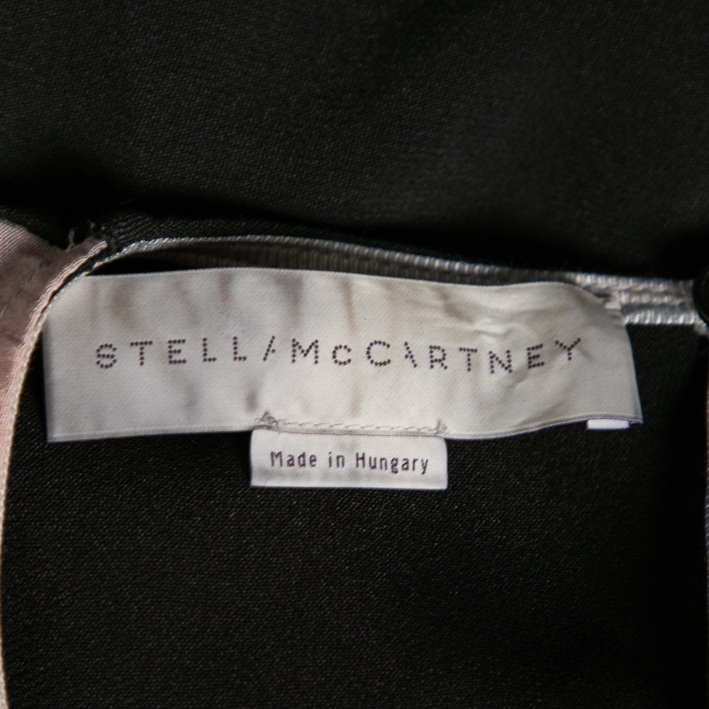 Stella McCartney Pink/Black Crepe Tree Printed Top M
