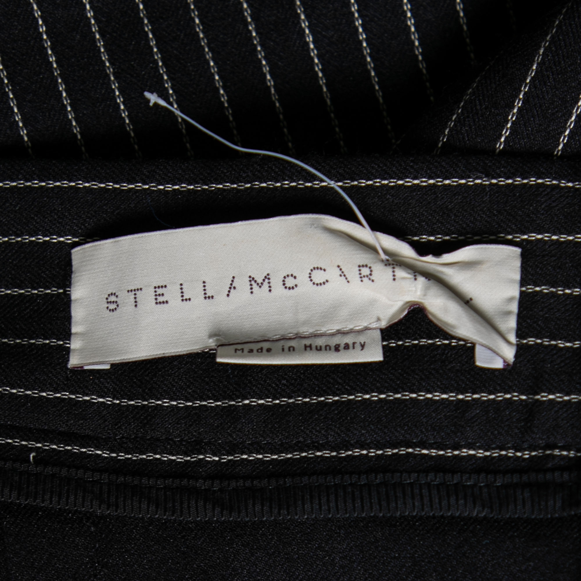 Stella McCartney Black Cotton Striped Flared Mini Skirt S