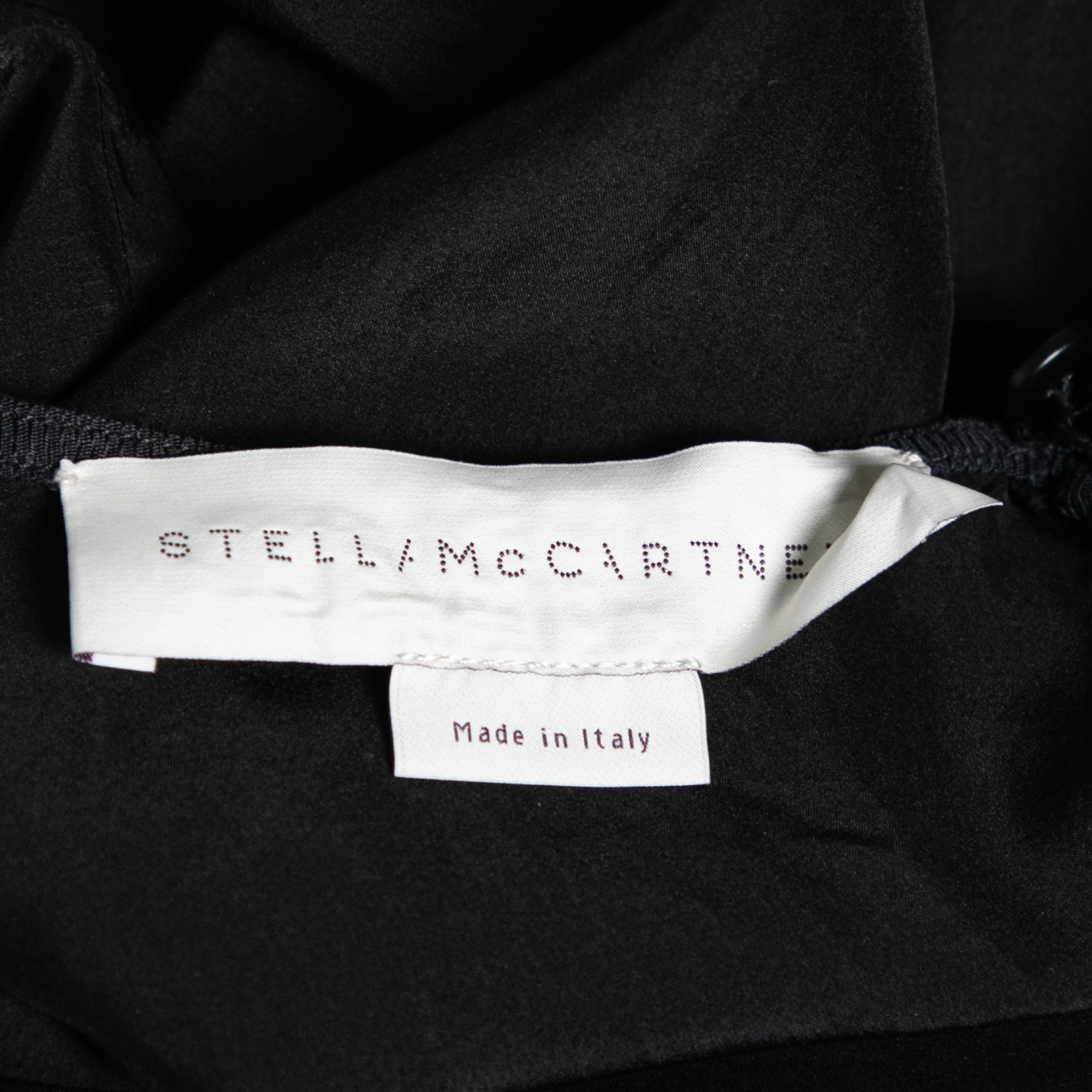 Stella McCartney Black Silk Embroidered Mini Dress S