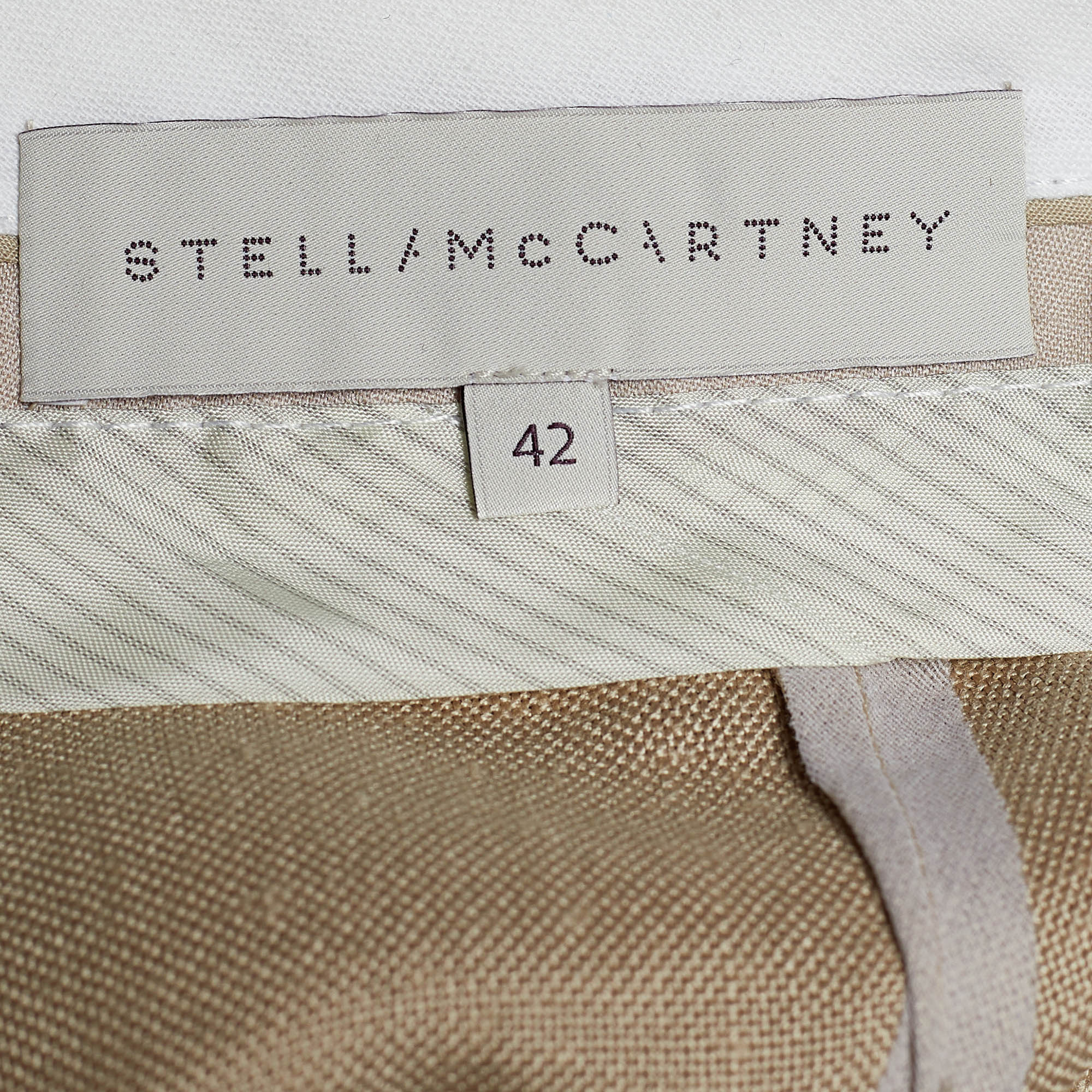 Stella McCartney Beige Cuffed Hem Trousers M