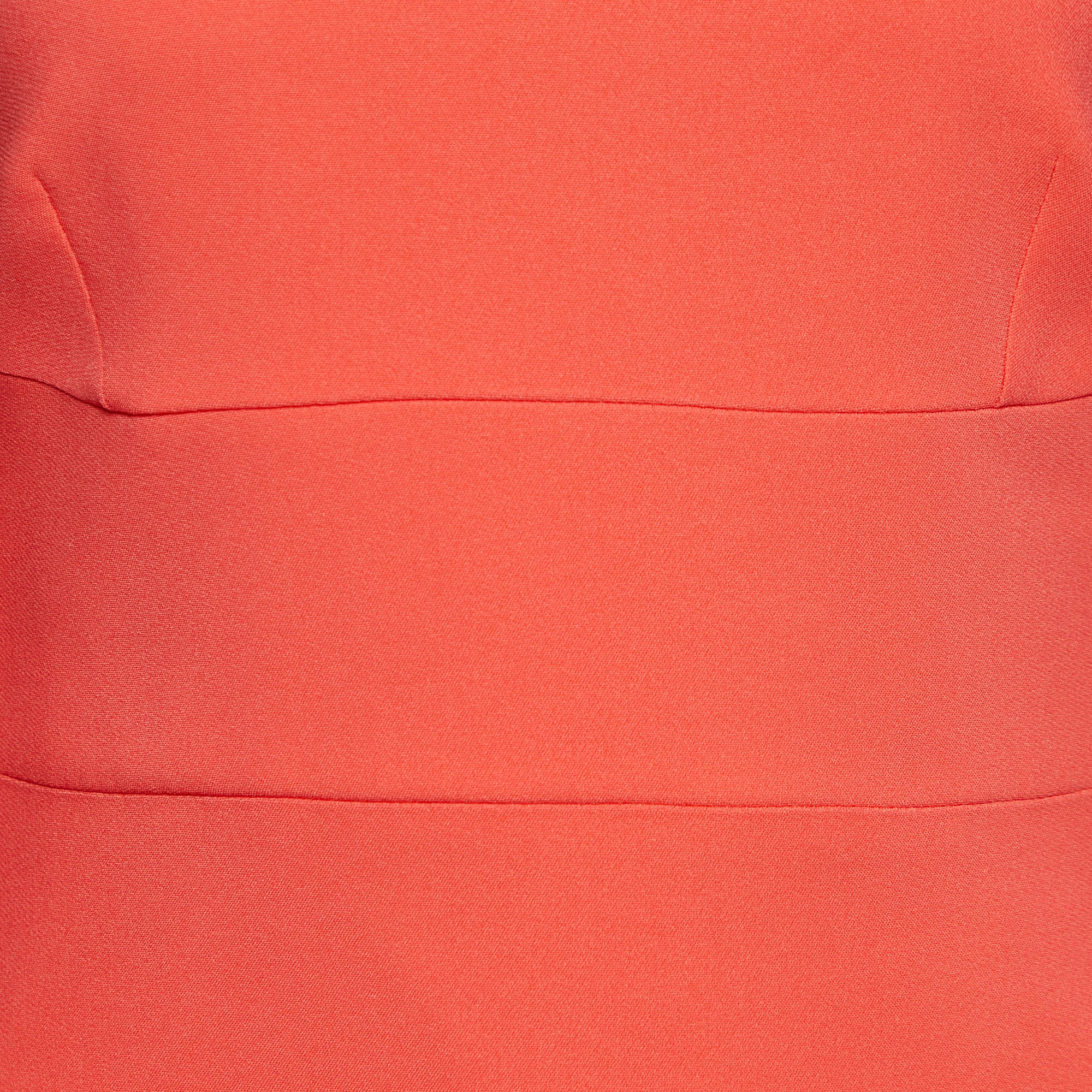 Stella McCartney Neon Pink Crepe Back Cut-Out Detail Sheath Dress S