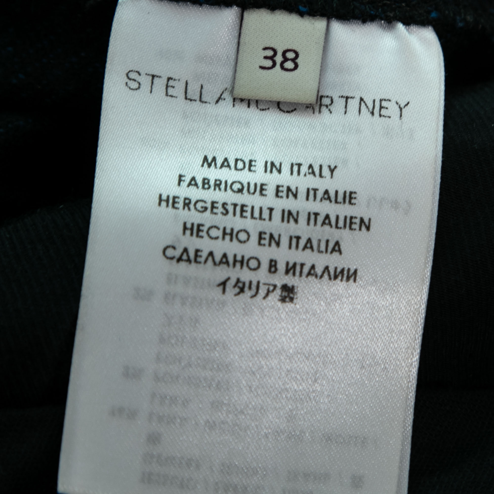 Stella McCartney Navy Blue Striped Wool Ruffle Zip Detail Trousers S