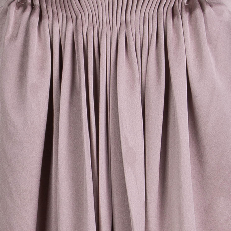 Stella McCartney Pale Pink Silk Pleated Strapless Dress S