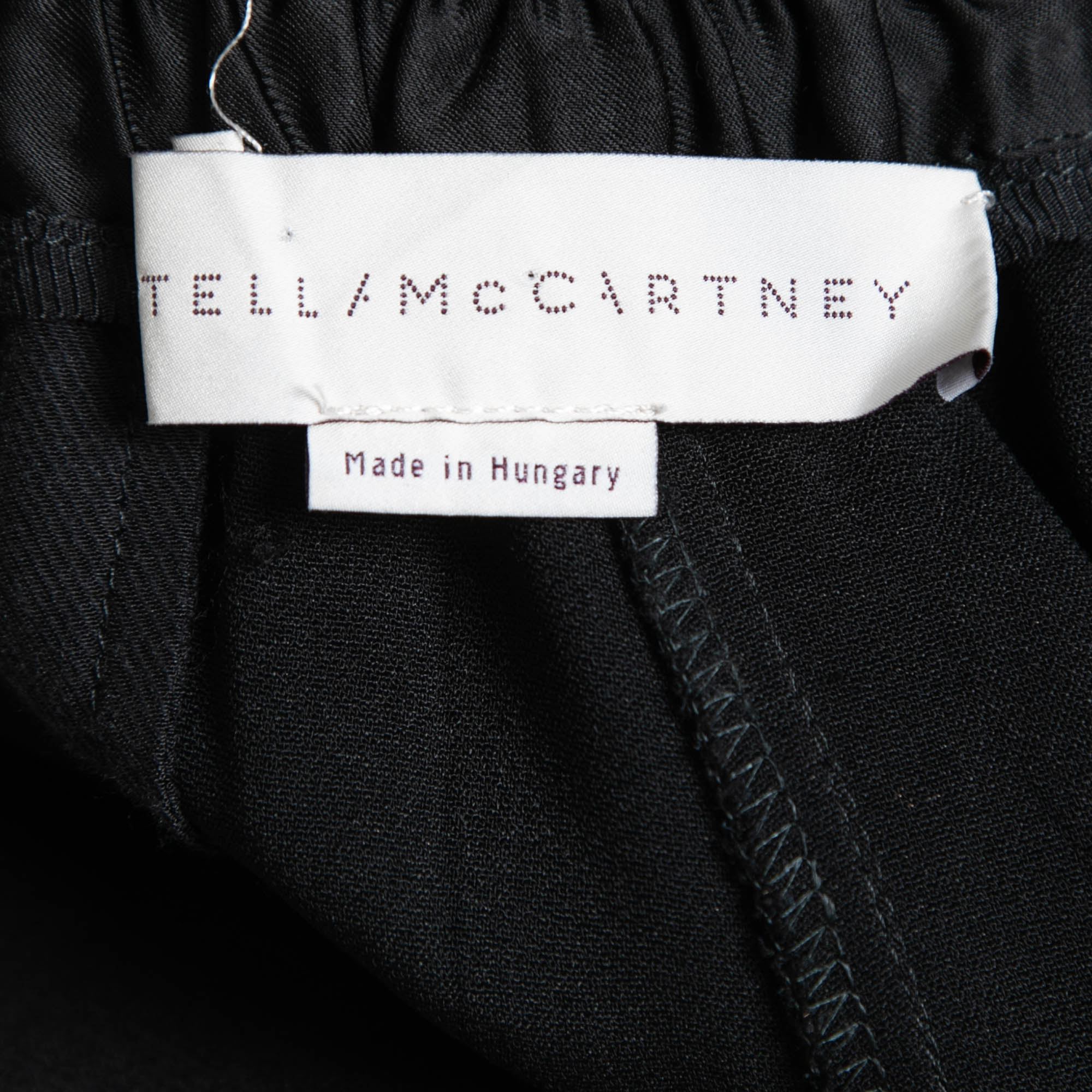 Stella McCartney Black Crepe Elasticized Waist Trousers S