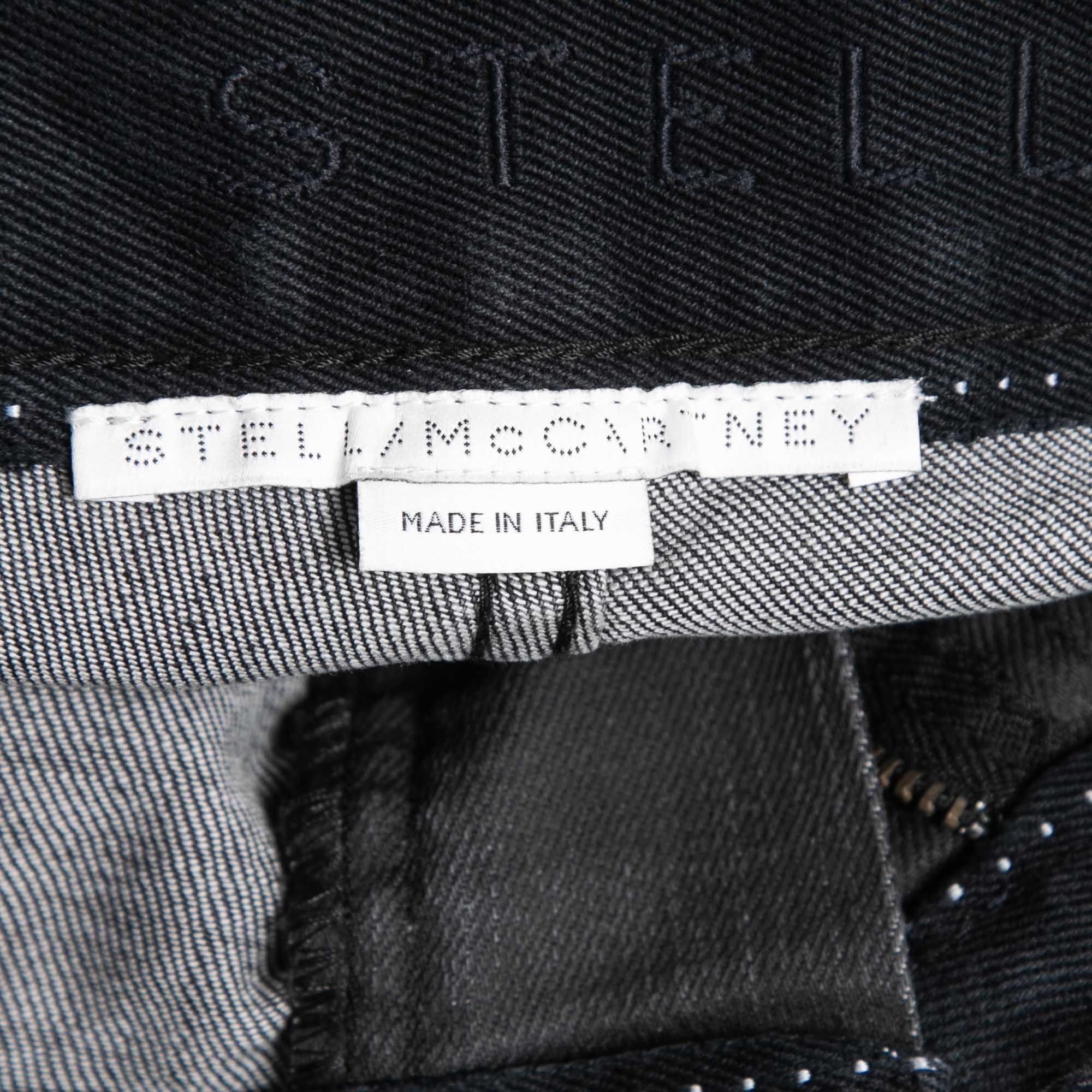Stella McCartney Grey Star Print Denim Skinny Jeans M Waist 27
