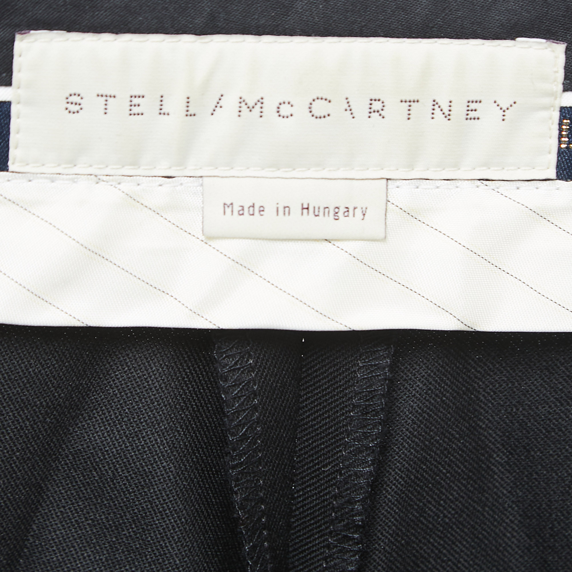 Stella McCartney Black Wool Straight Fit Pants M