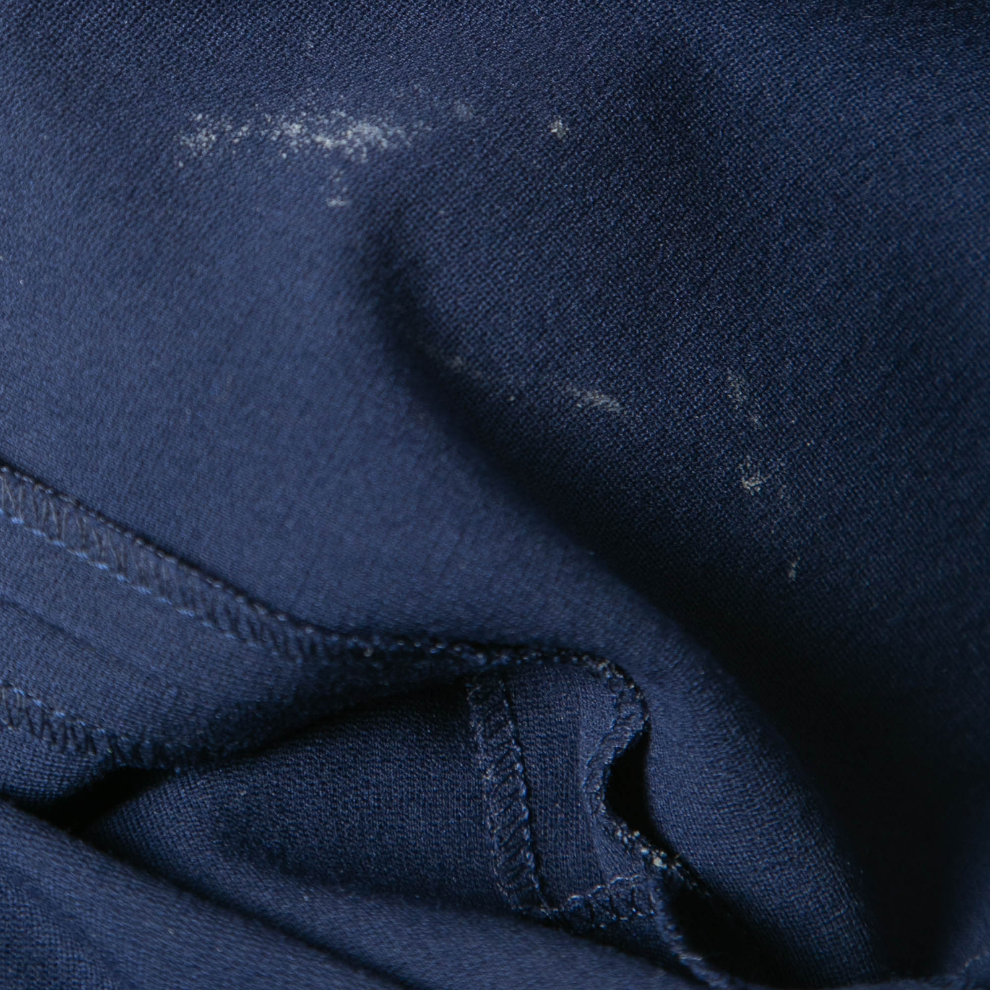 Stella McCartney Navy Blue Jersey Lace Applique Sleeveless Sheath Dress S