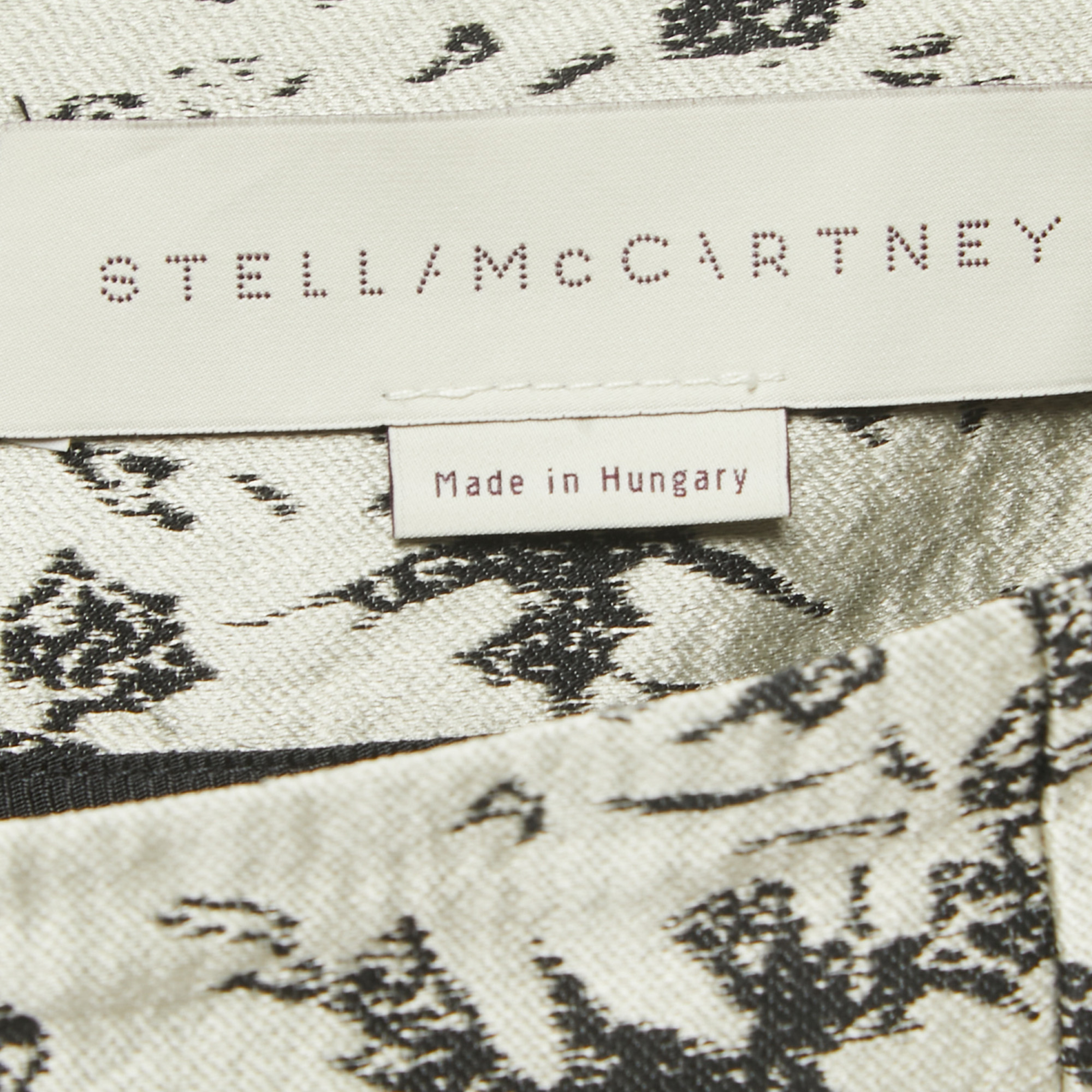 Stella McCartney Black/White Jacquard Skirt S