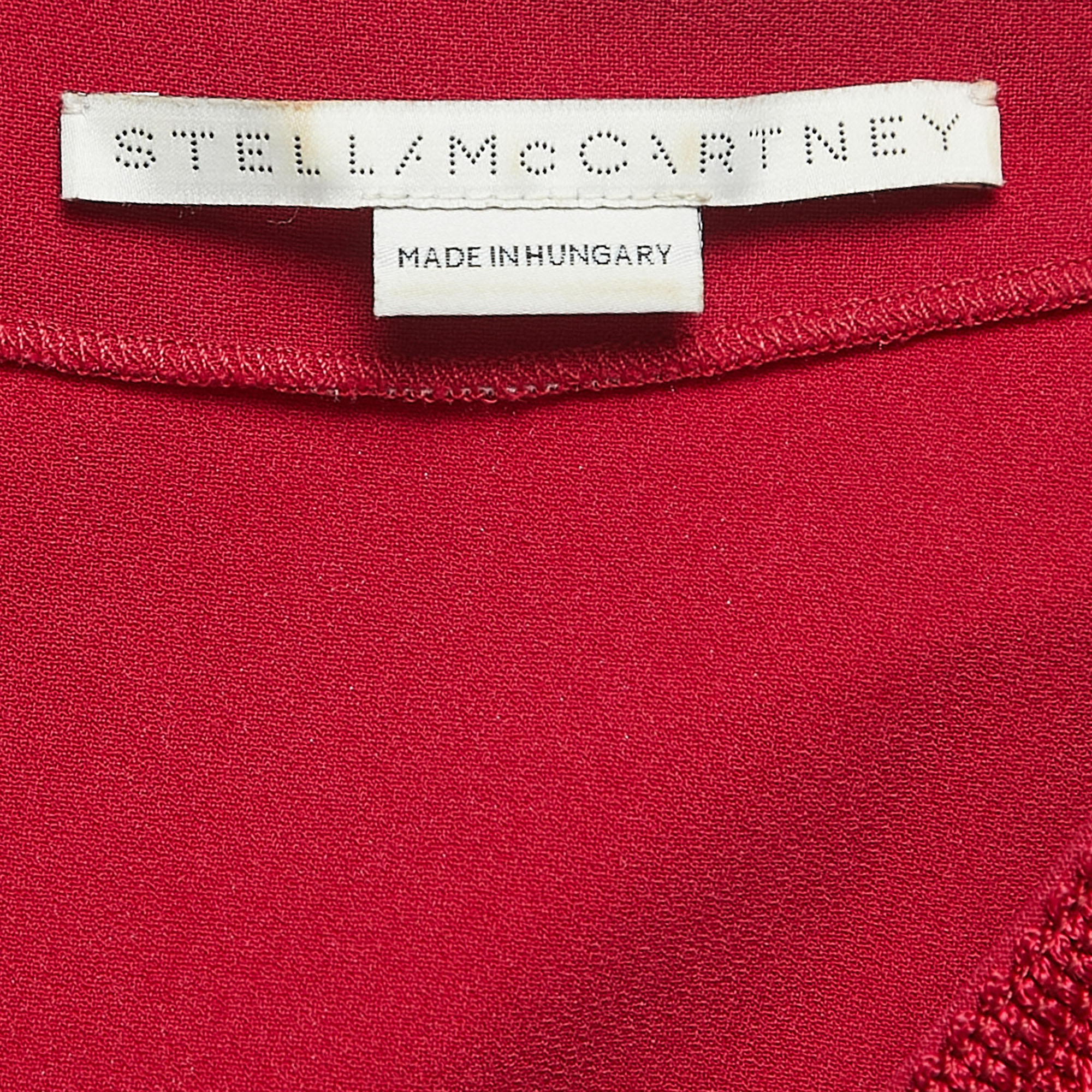 Stella McCartney Pink Crepe Fringed Sleeveless Top XS