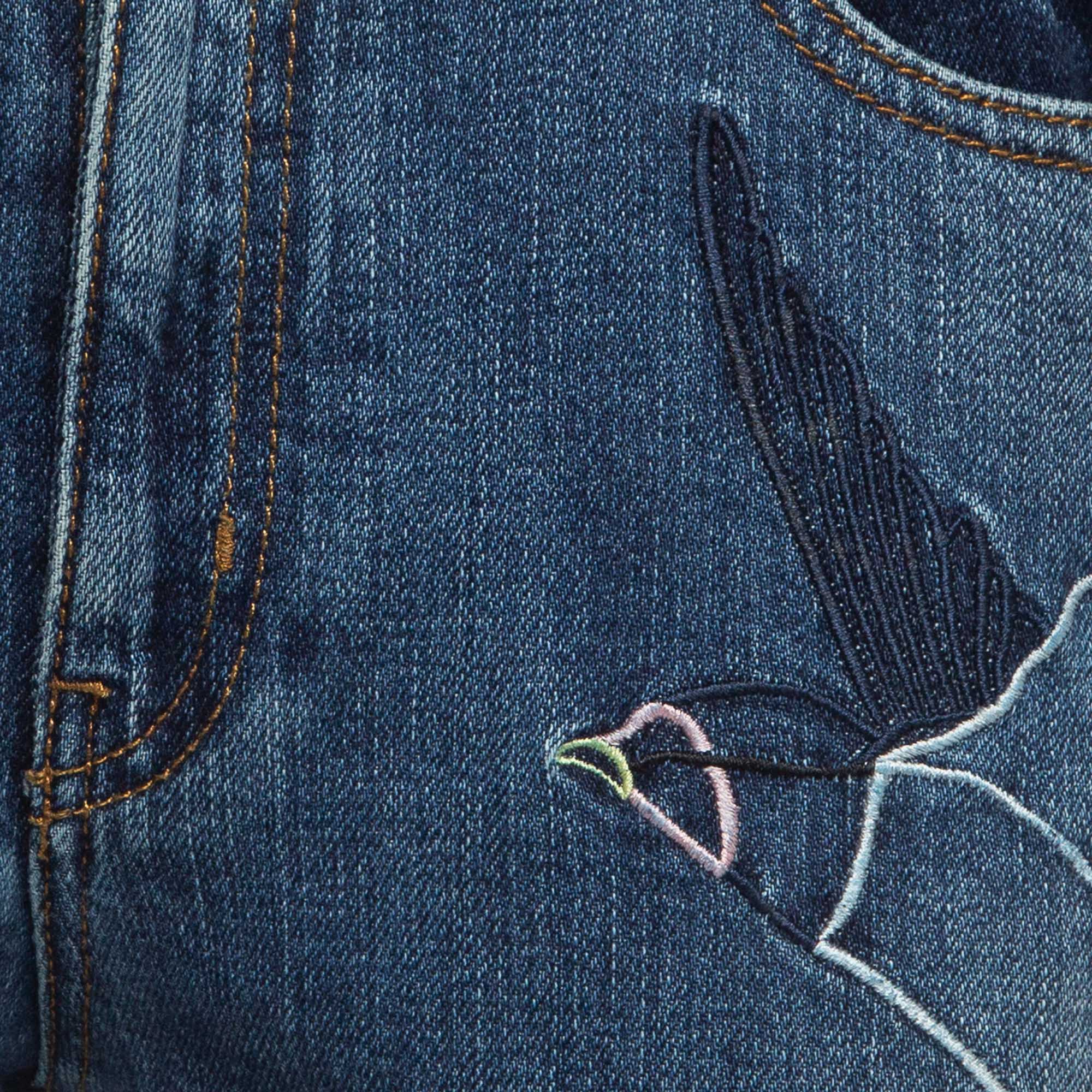 Stella McCartney Denim Bird Embroidered Jeans M Waist 27