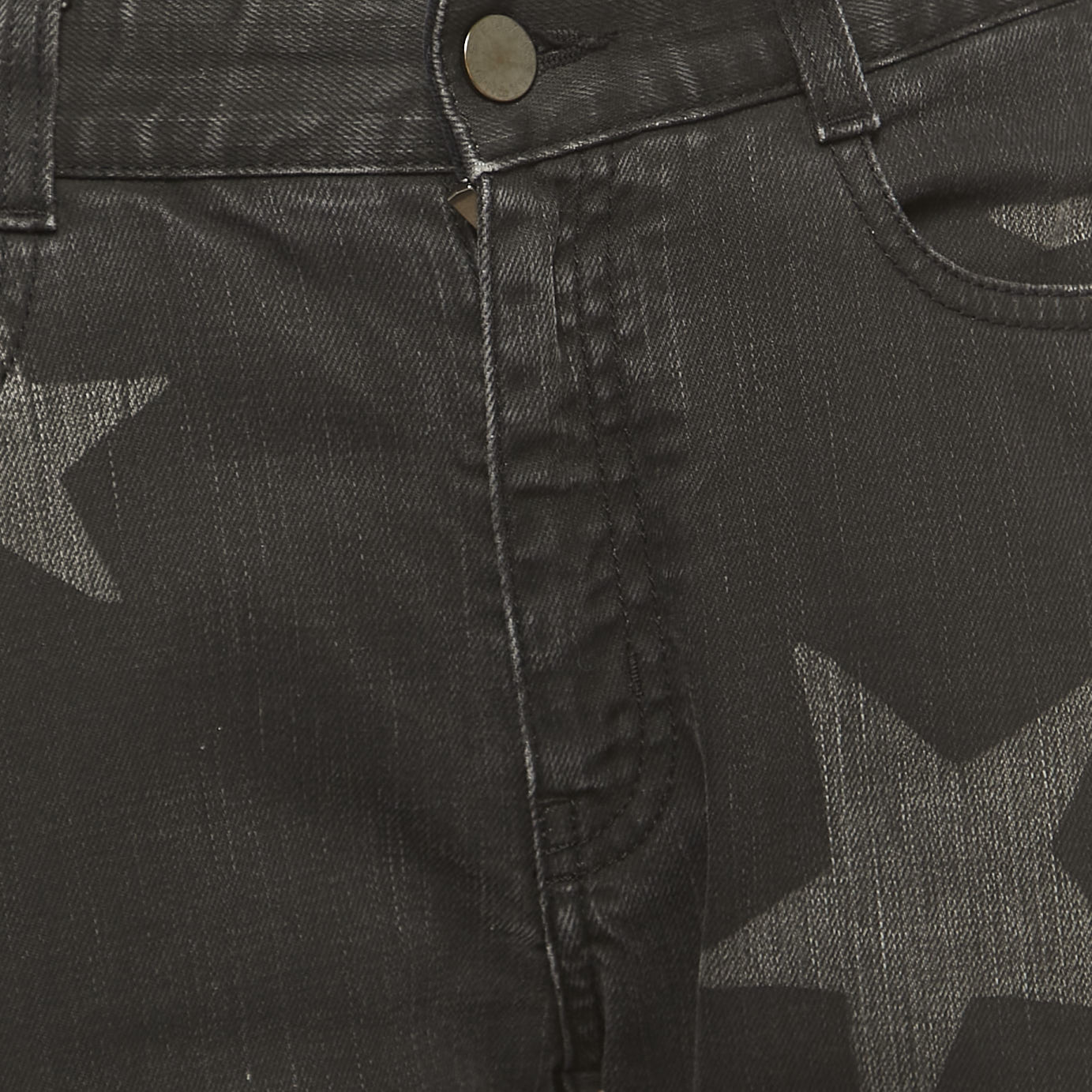 Stella McCartney Black Washed Stars Print Denim Jeans S Waist 26