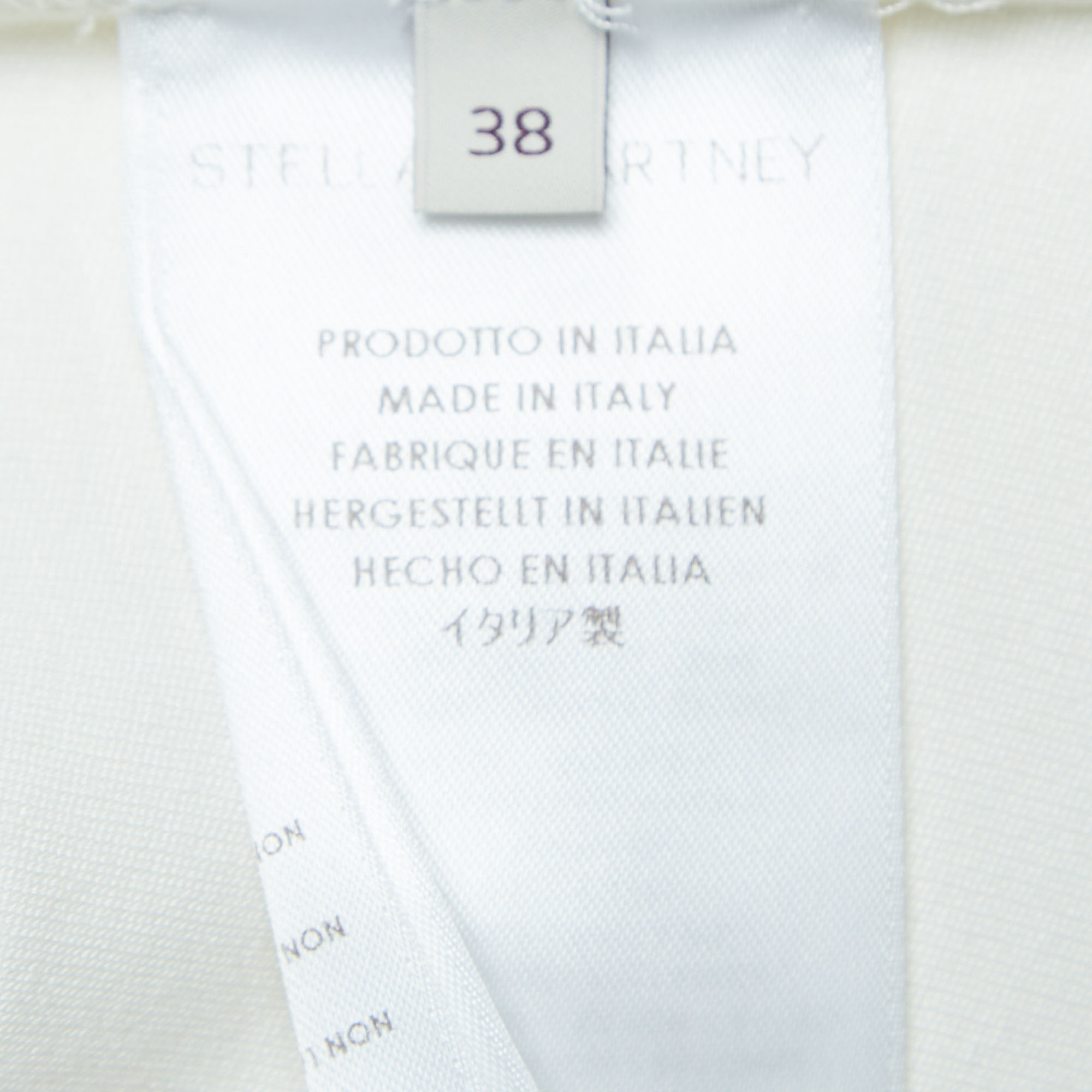 Stella McCartney Off-White Knit Lace Back Sleeveless Short Dress S