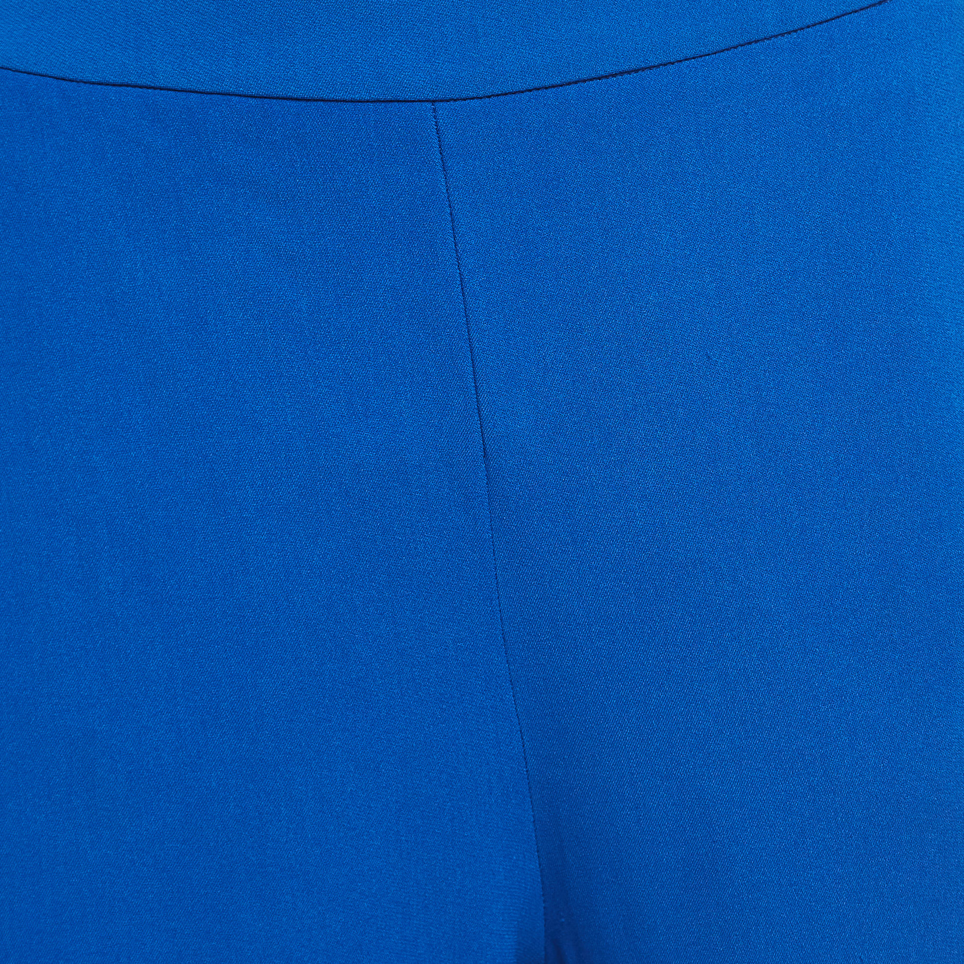 Stella McCartney Blue Crepe Julia Cuffed Trousers XS
