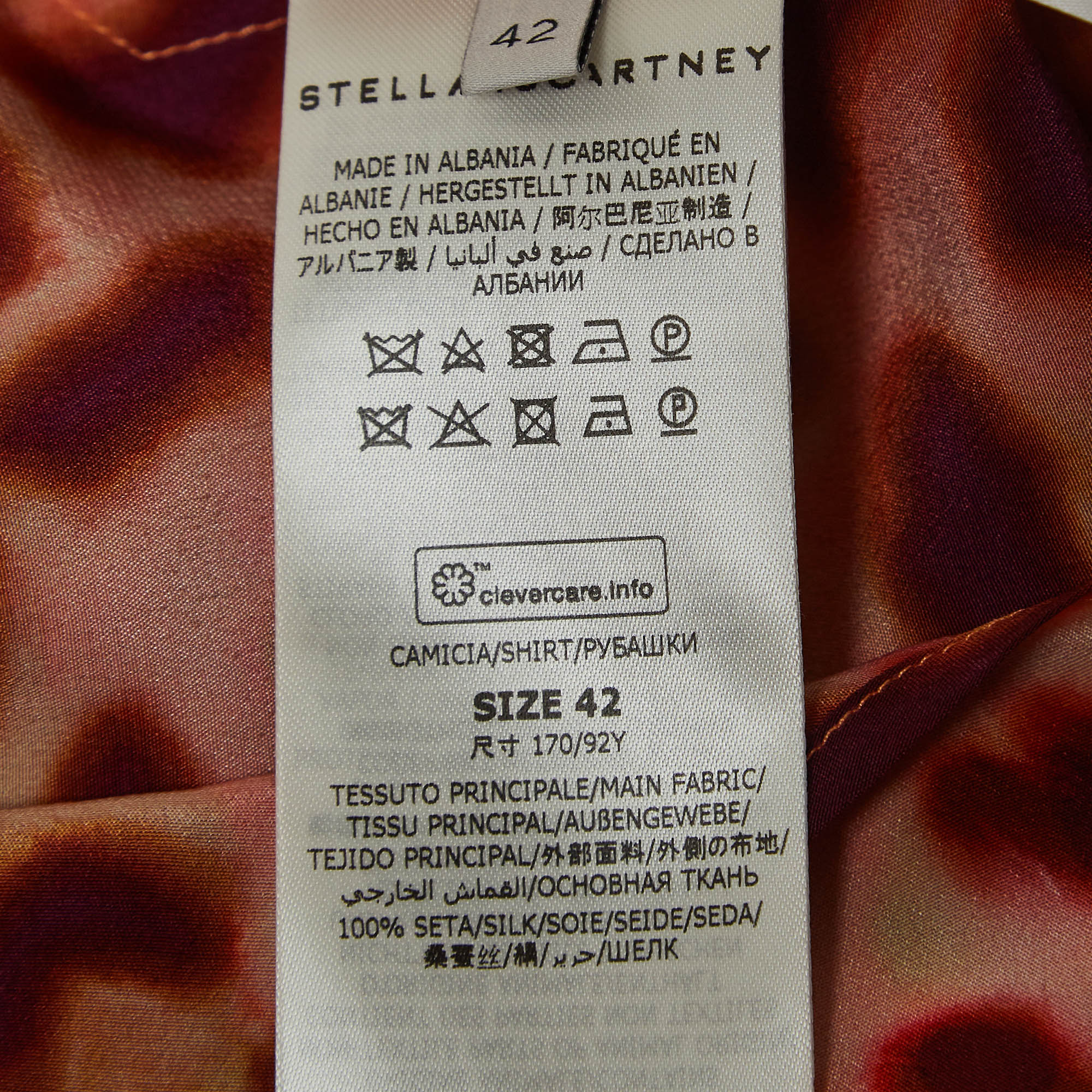 Stella McCartney Multicolor Print Silk Buttoned Shirt Blouse M