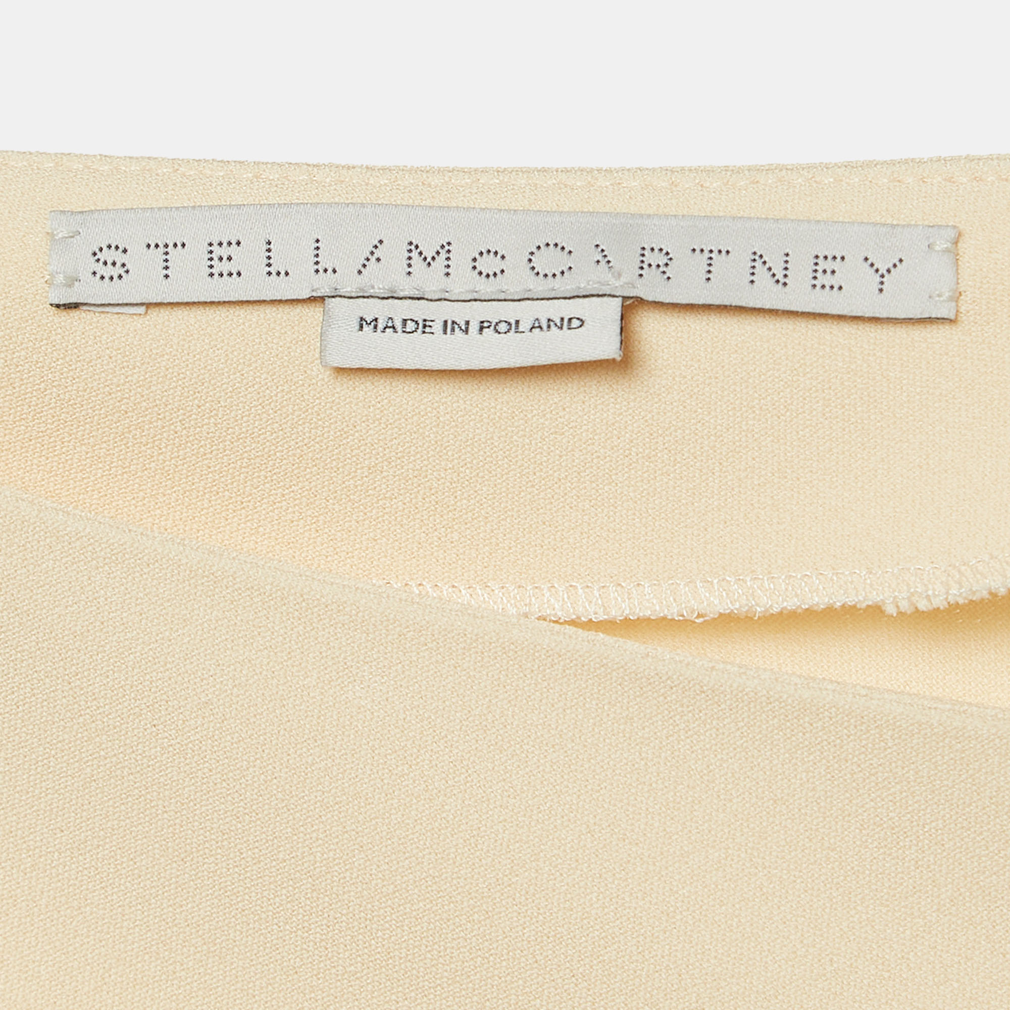 Stella McCartney Beige Crepe Dolman Sleeve Top M