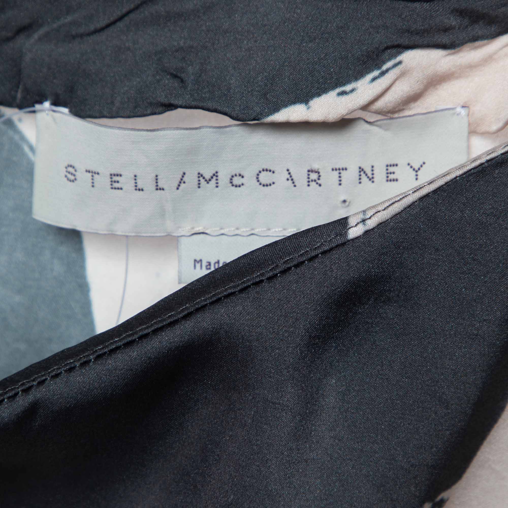 Stella McCartney Pink/Grey Printed Silk Tunic M