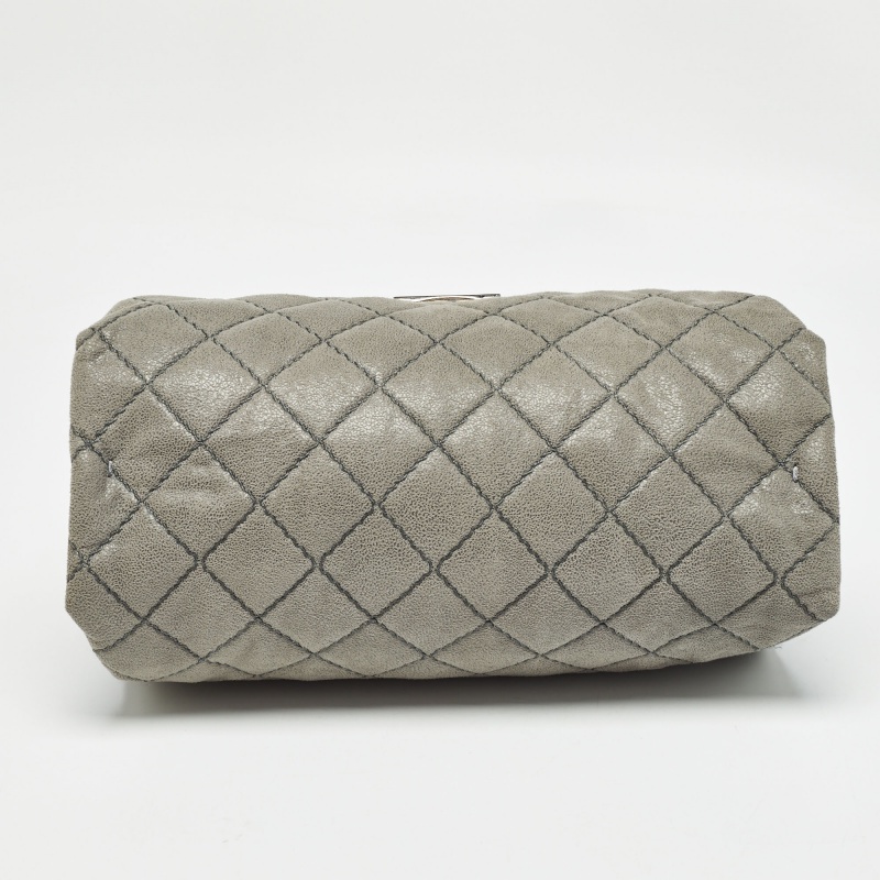 Stella McCartney Grey Quilted Faux Suede Beckett Shoulder Bag